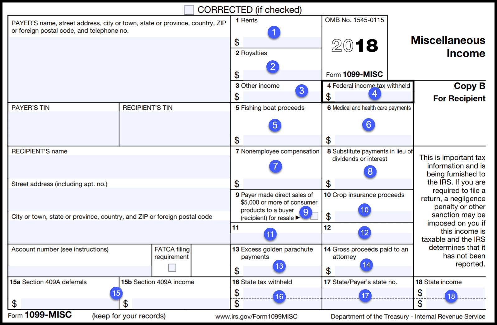 1099 Free Printable Form