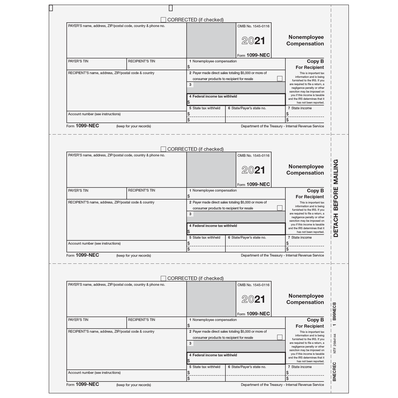 1099-Nec Printable Form