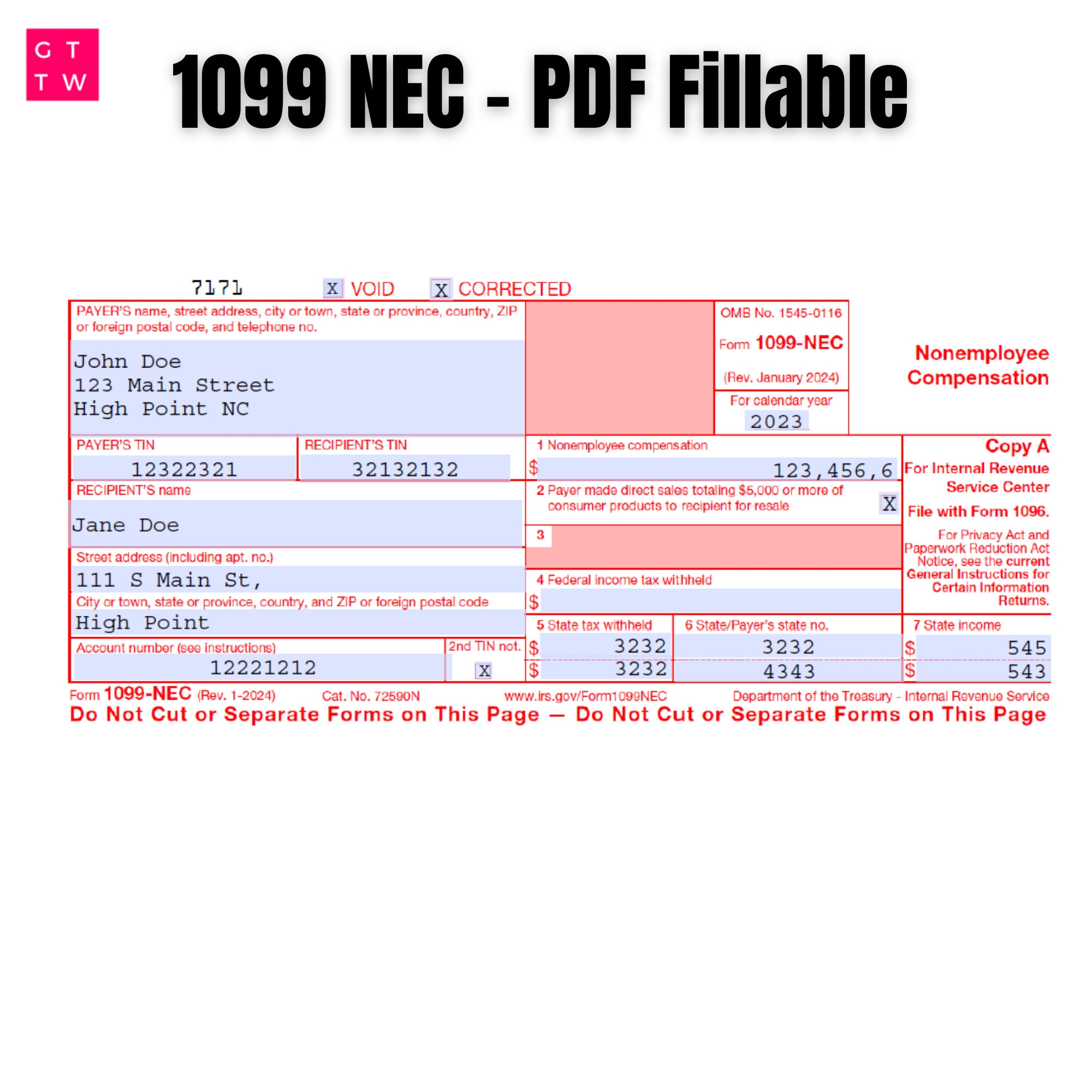 1099 Form Printable 2025