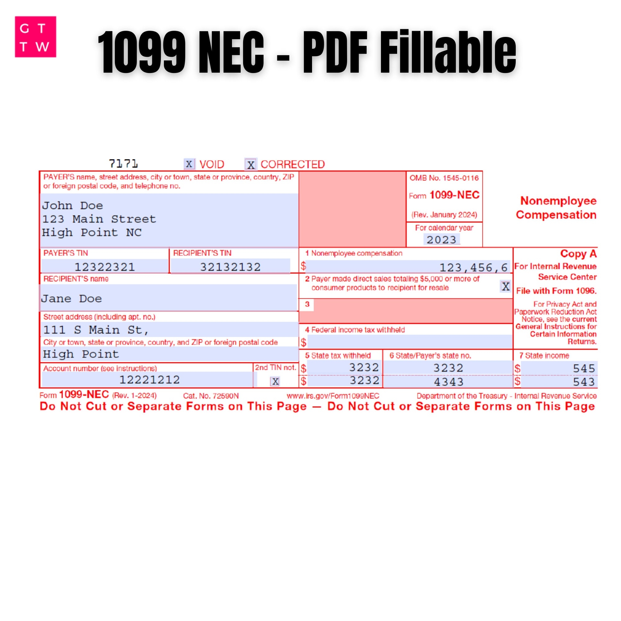 Printable 1099 Forms 2025