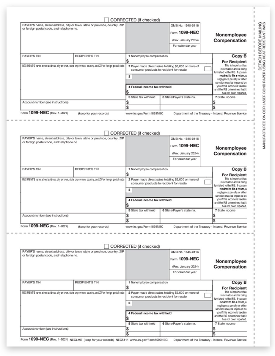 1099 NEC Tax Forms Envelopes Sets For Efilers DiscountTaxForms