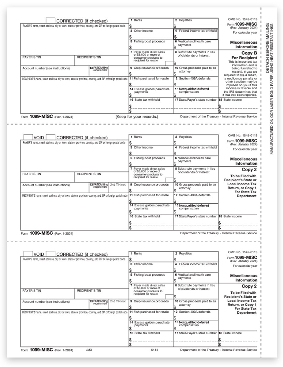 Printable Blank 1099 Form