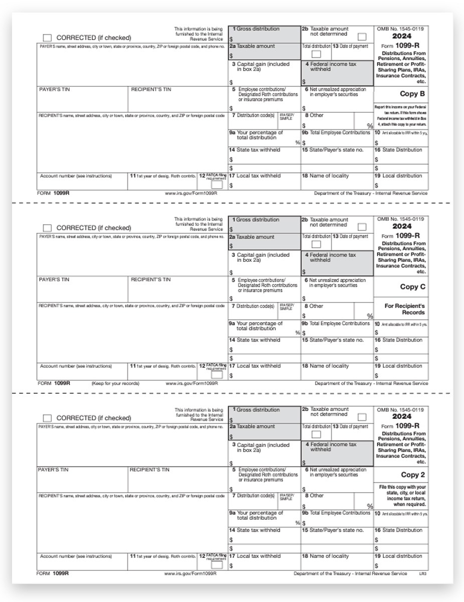 1099R Tax Forms 2024 3up Recipient DiscountTaxForms