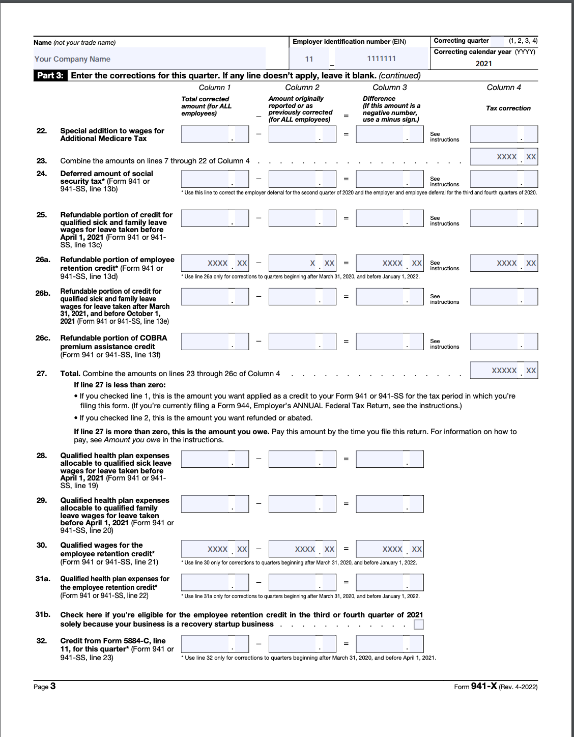 21 Printable Form 941 Templates Fillable Samples In PDF Word To Worksheets Library