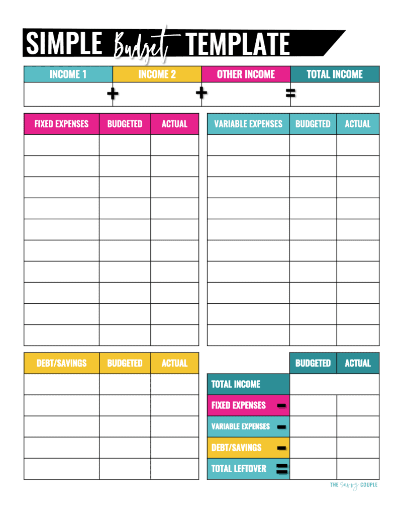 25 Free Printable Budget Templates That ll Help You Save