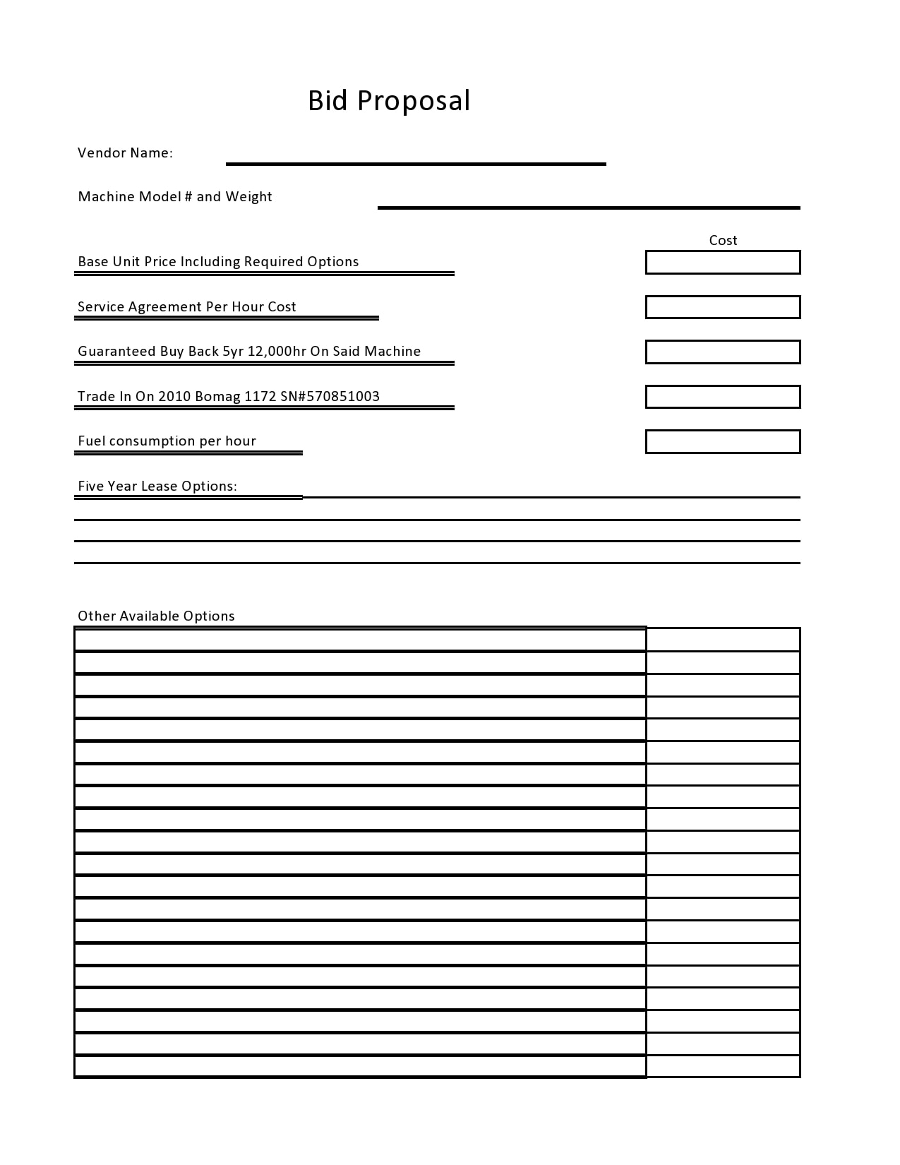 28 Free Bid Proposal Templates Forms TemplateArchive