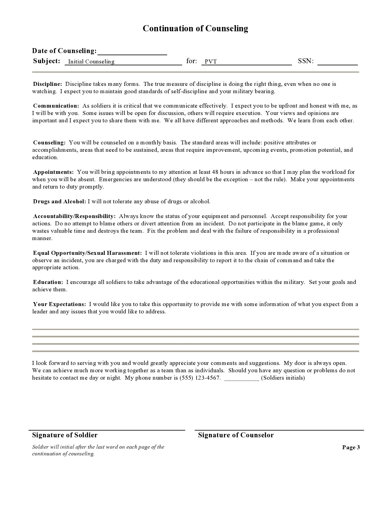 31 Free Army Counseling Forms DA 4856 Fillable TemplateLab