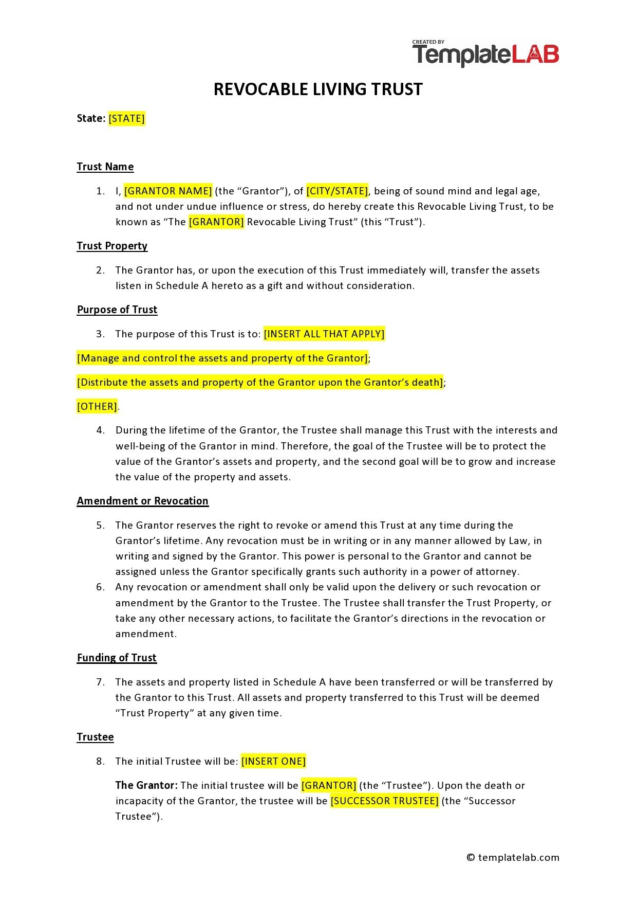 Free Printable Will And Trust Forms