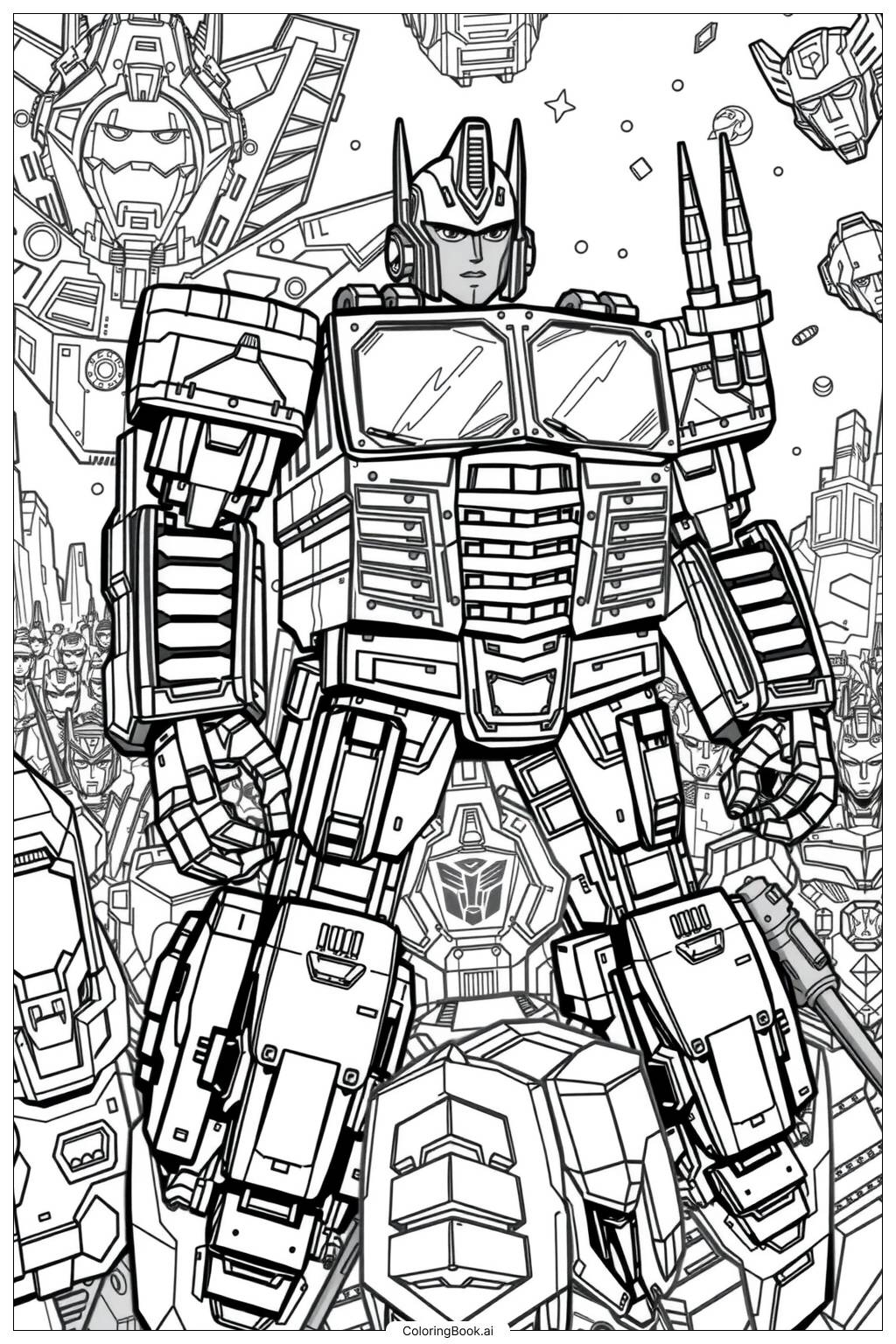 34 Transformers Coloring Pages Free PDF PNG Printables 