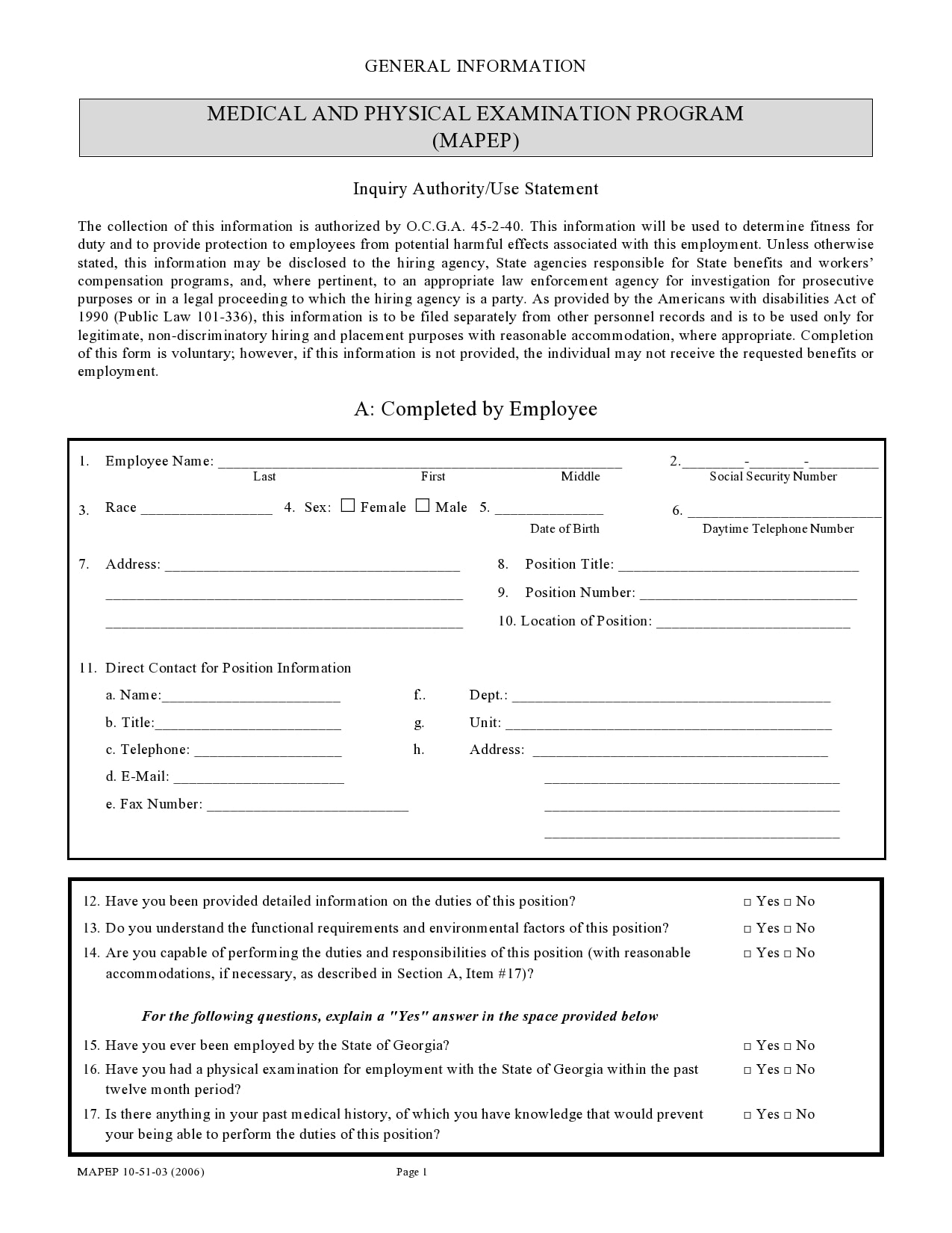40 Printable Physical Forms For Work 100 Free TemplateArchive