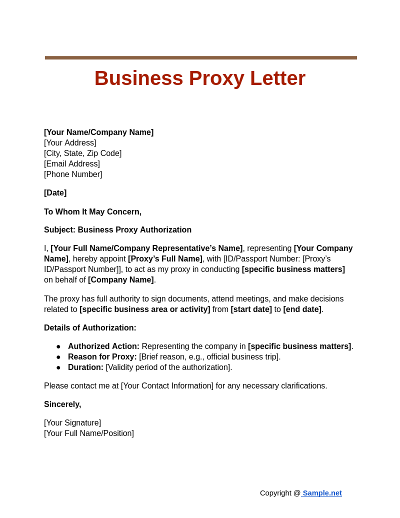Free Printable Hoa Proxy Form