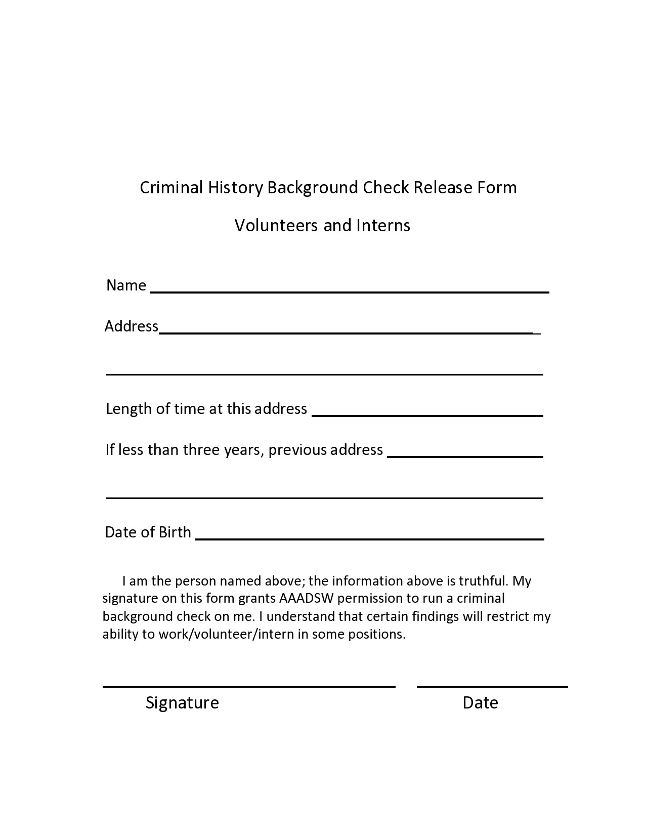 47 Free Background Check Authorization Forms TemplateLab
