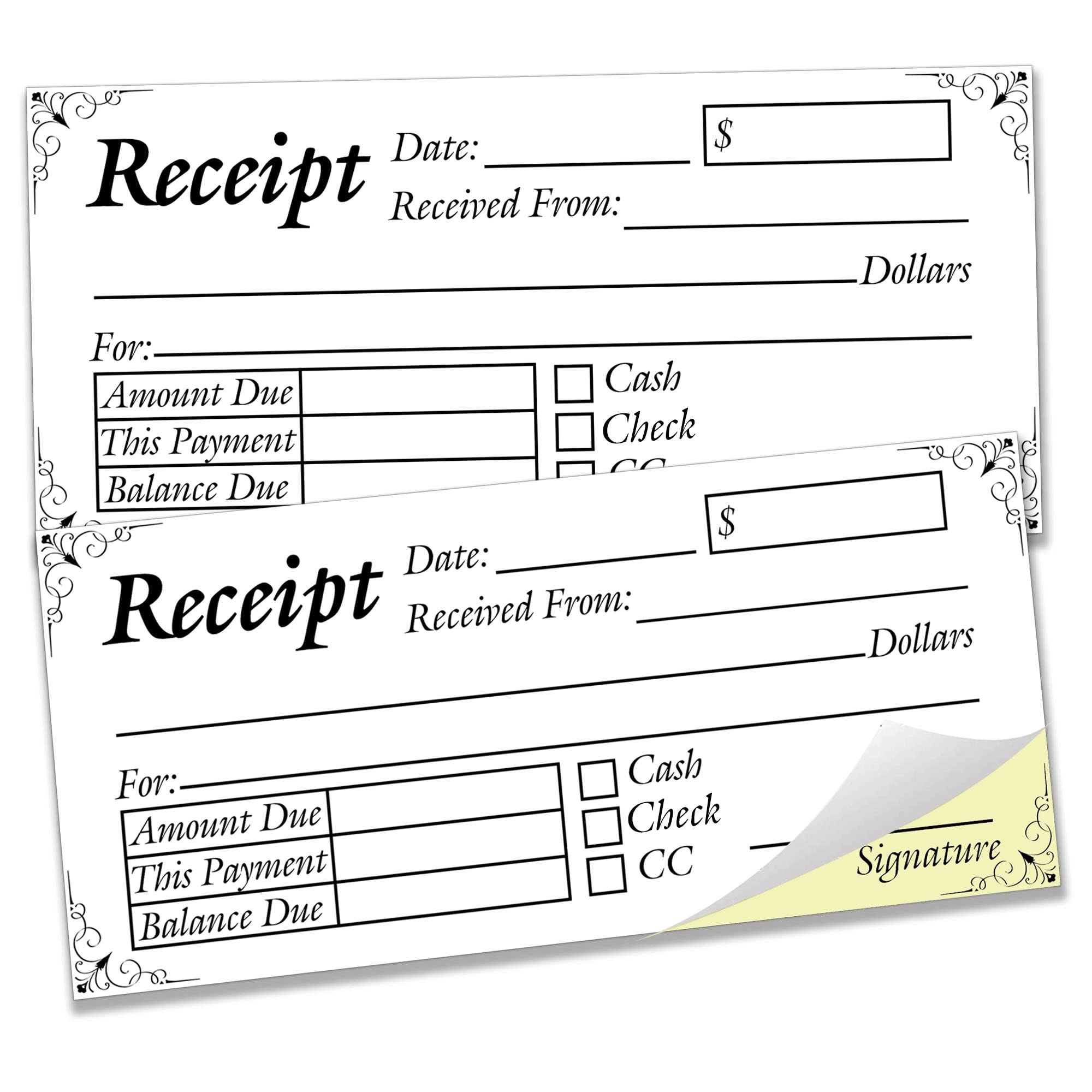 50 Sets Receipt Book Order Forms Block 2 Piece Carbon Free 2 75 X 6 Inch Sales Receipt Form Invoice Block Invoice Book For Small Business Amazon de Stationery Office Supplies