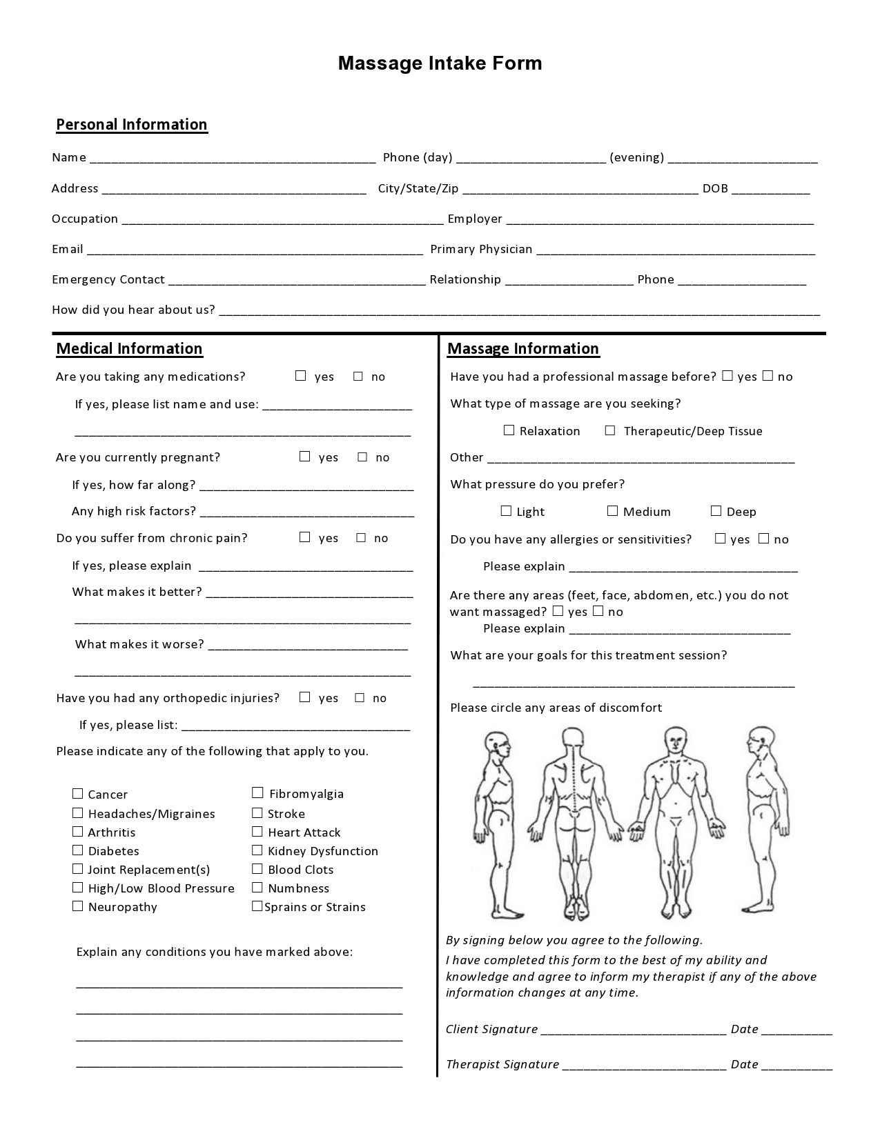 56 Printable Client Intake Forms FREE Templates TemplateLab