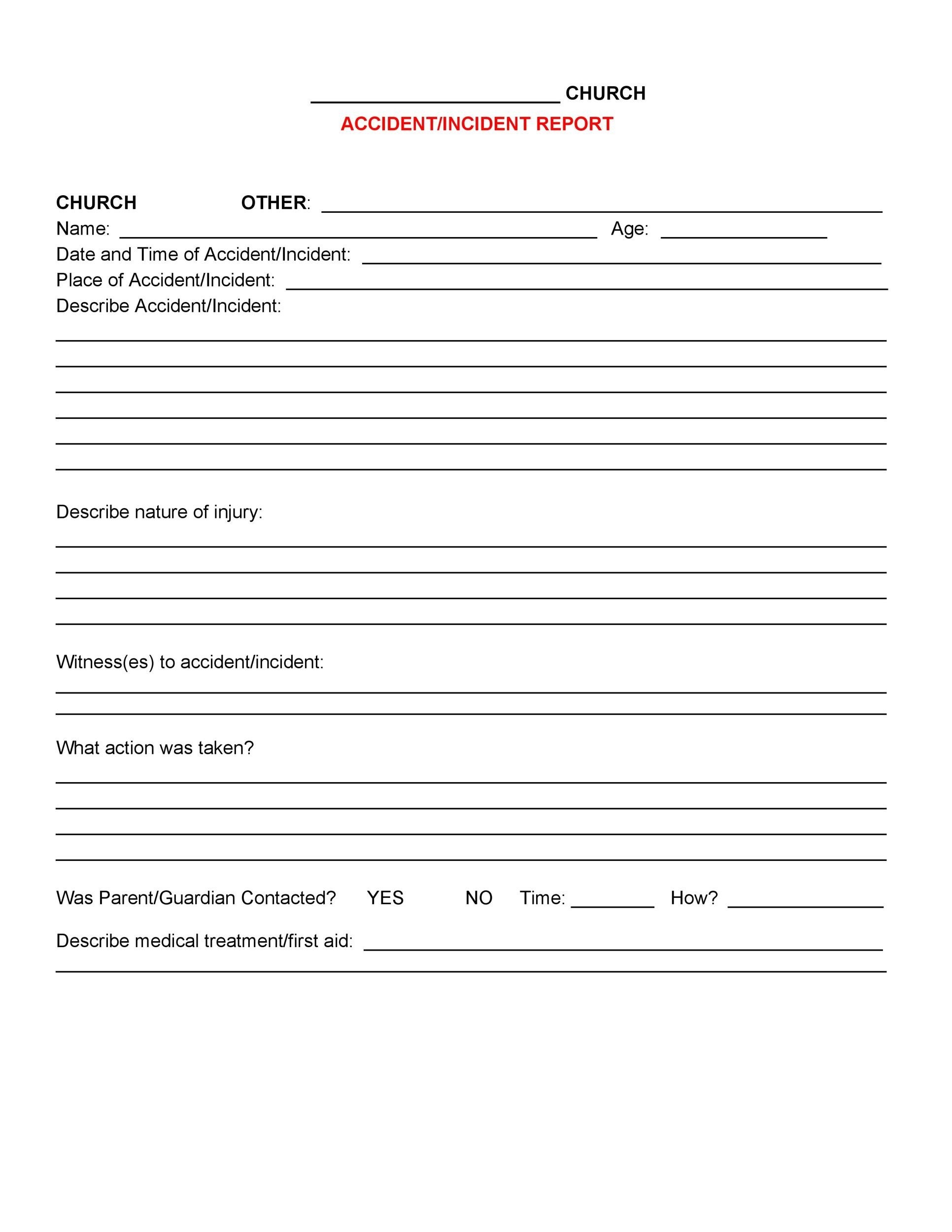 60 Incident Report Template Employee Police Generic TemplateLab