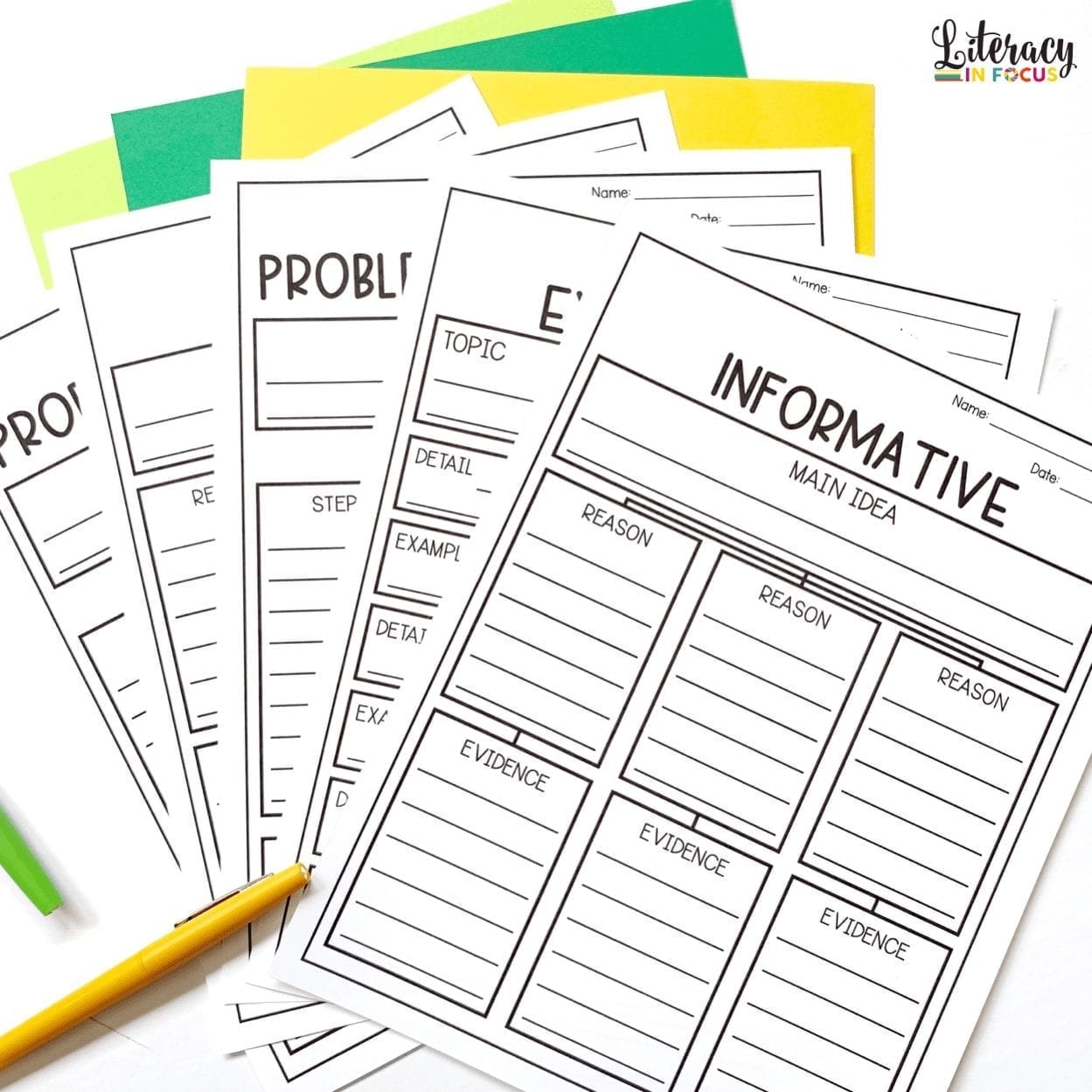 Free Printable Informational Writing Graphic Organizer