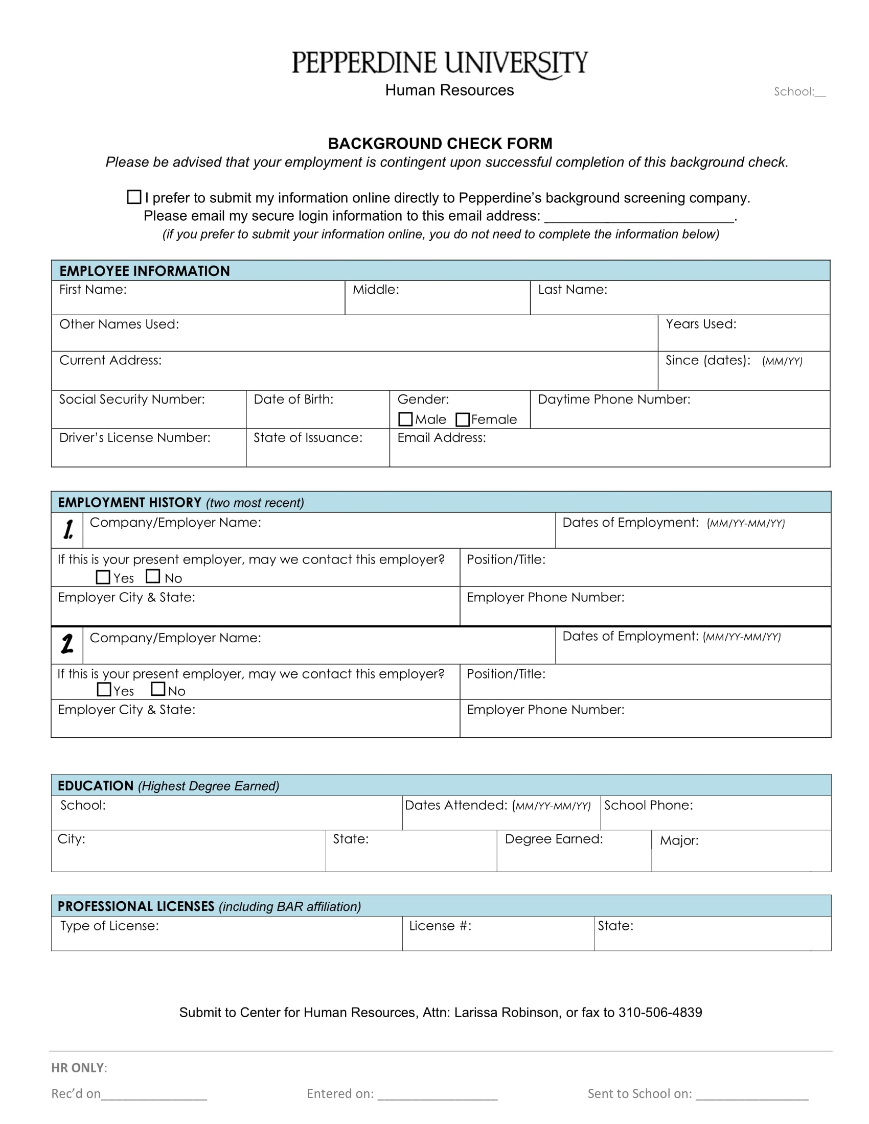 9 Background Check Form Examples To Download