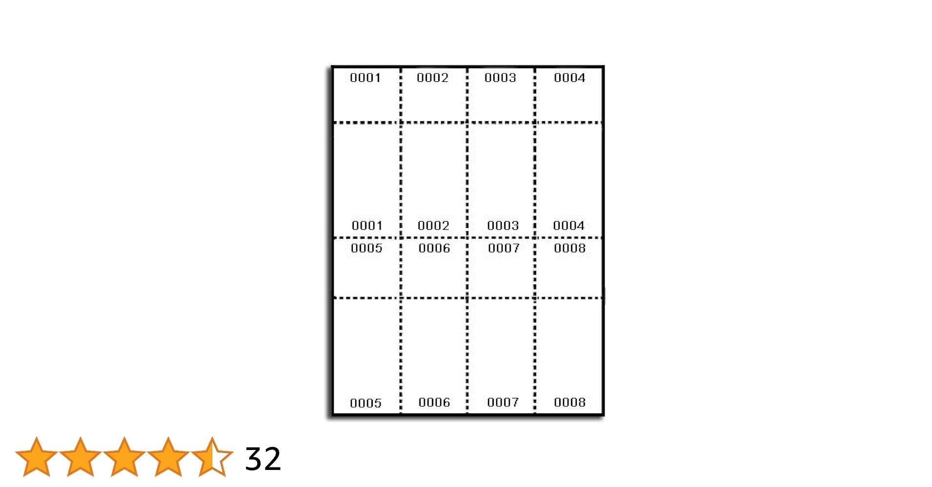 Amazon 400 Label Outfitters Pre Numbered Laser Or Inkjet Printable Raffle Event Or Other Tickets With Numbered Stub White Ticket Rolls Office Products