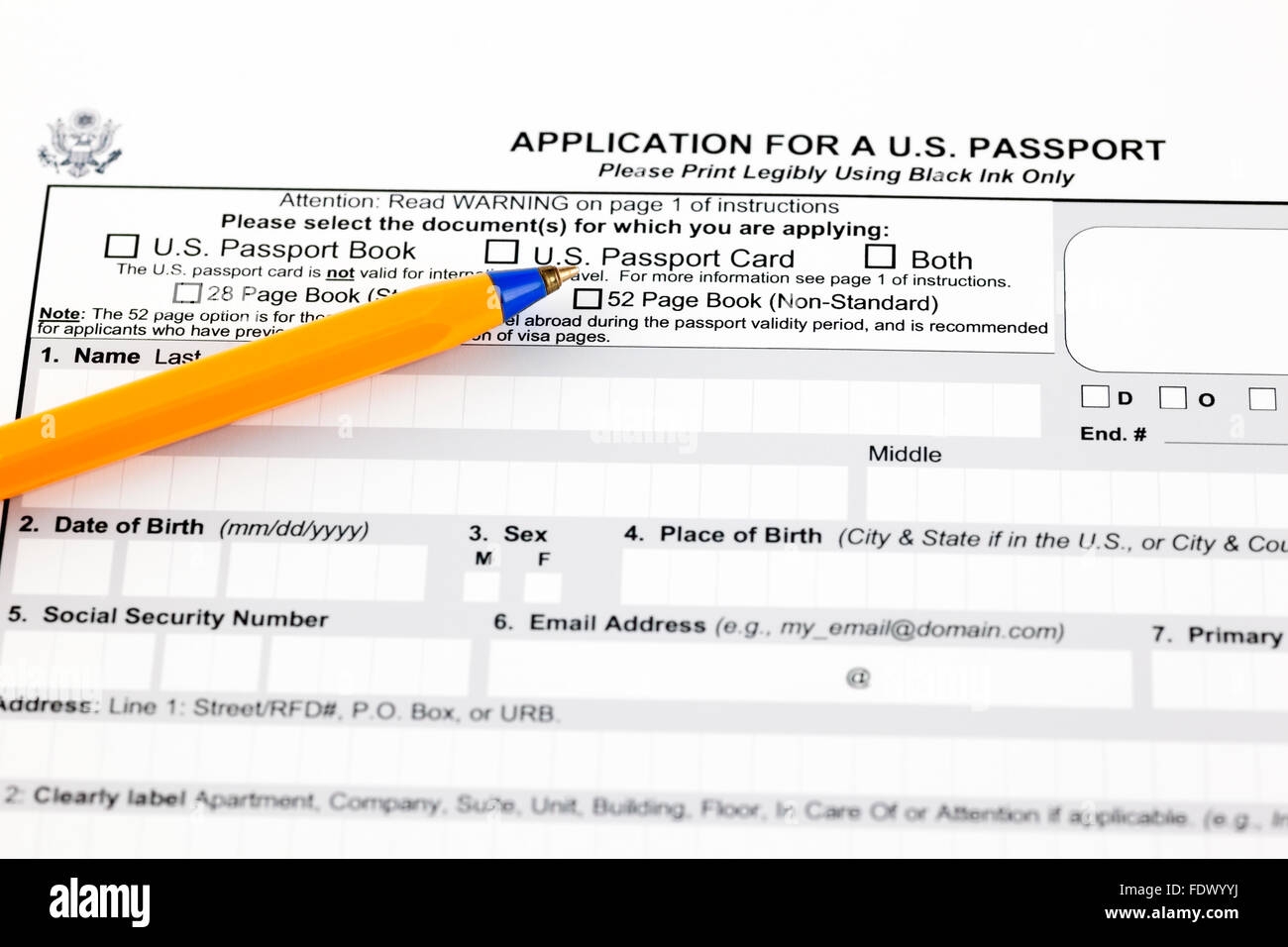 Printable Passport Forms