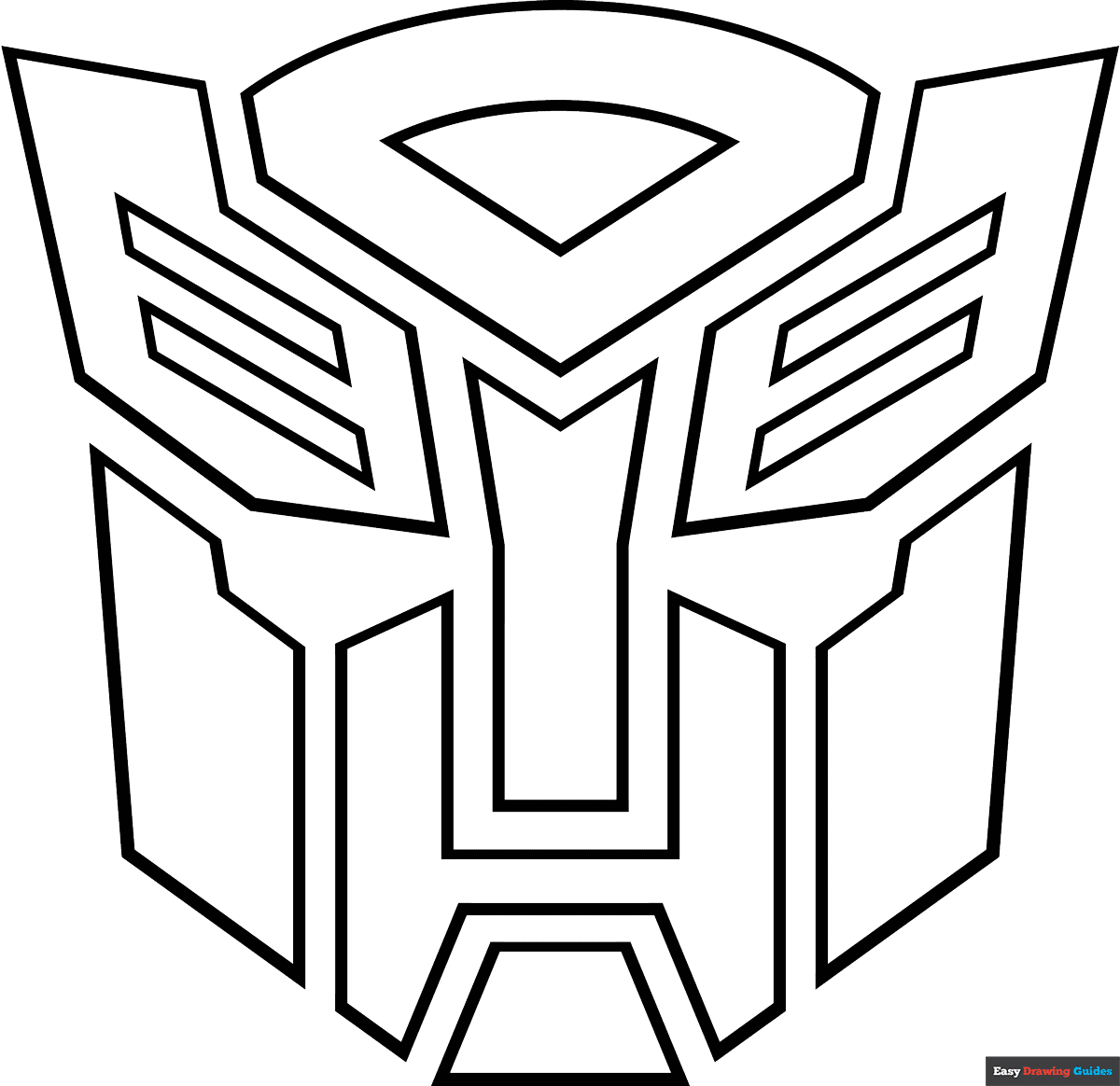 Autobots Symbol From Transformer Coloring Page Easy Drawing Guides