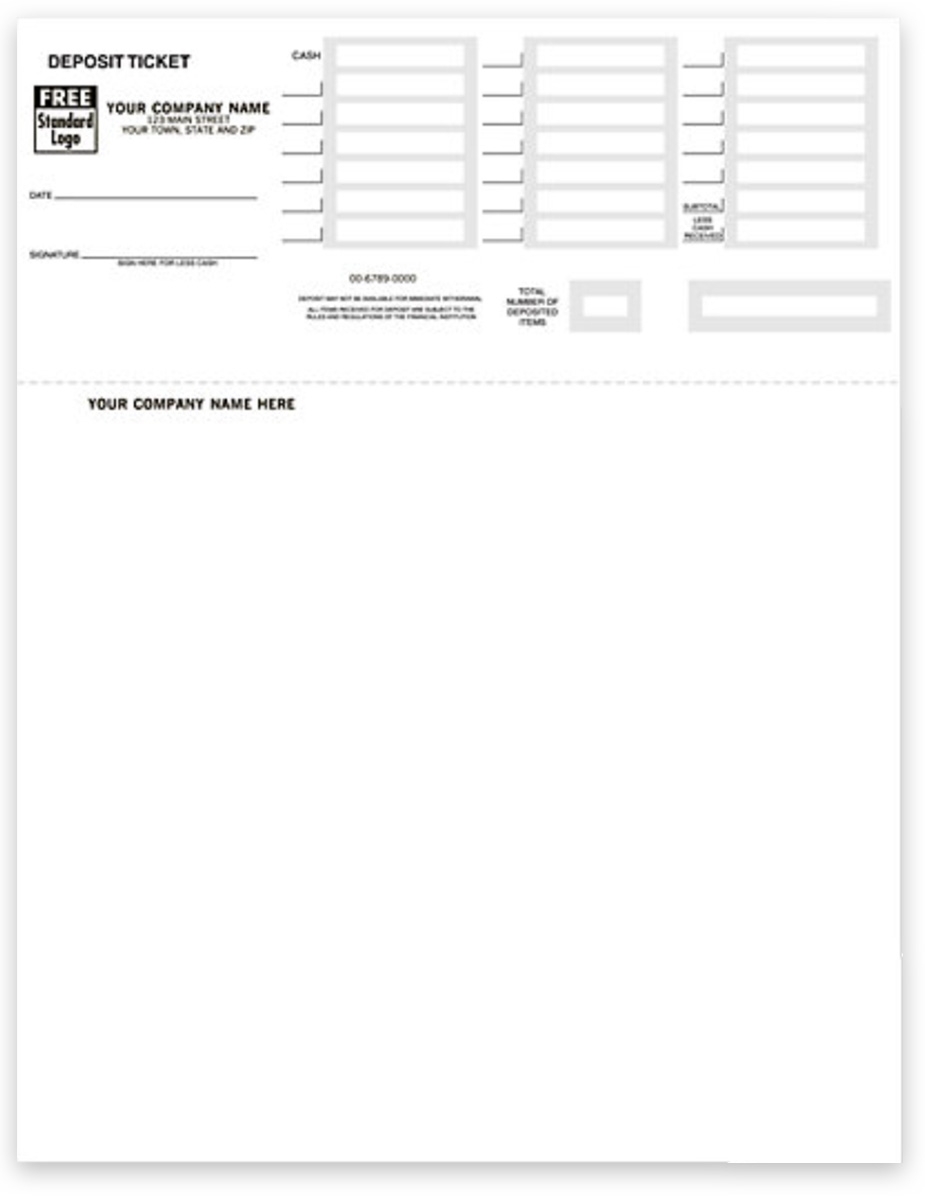 Bank Deposit Forms Discount Tax Forms