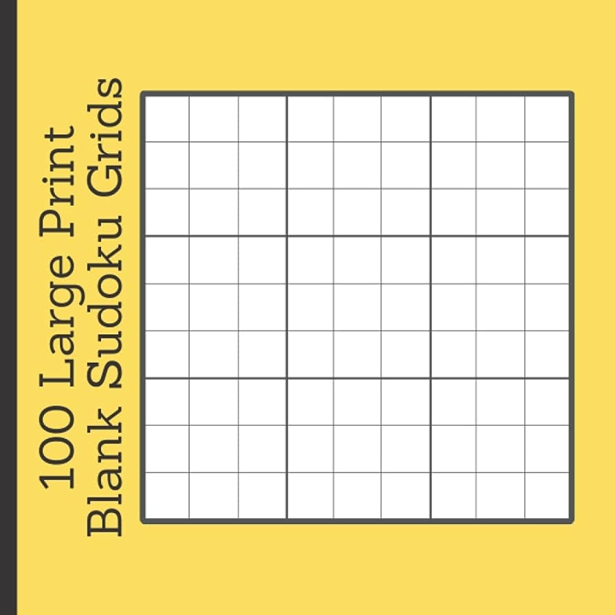 Blank Sudoku Grids 100 Large Print 9x9 Sudoku Puzzle Grids 1 Per Page Front And Back 8 5 X 8 5 Sudoku Notepad Puzzlebooks M B Amazon de Books