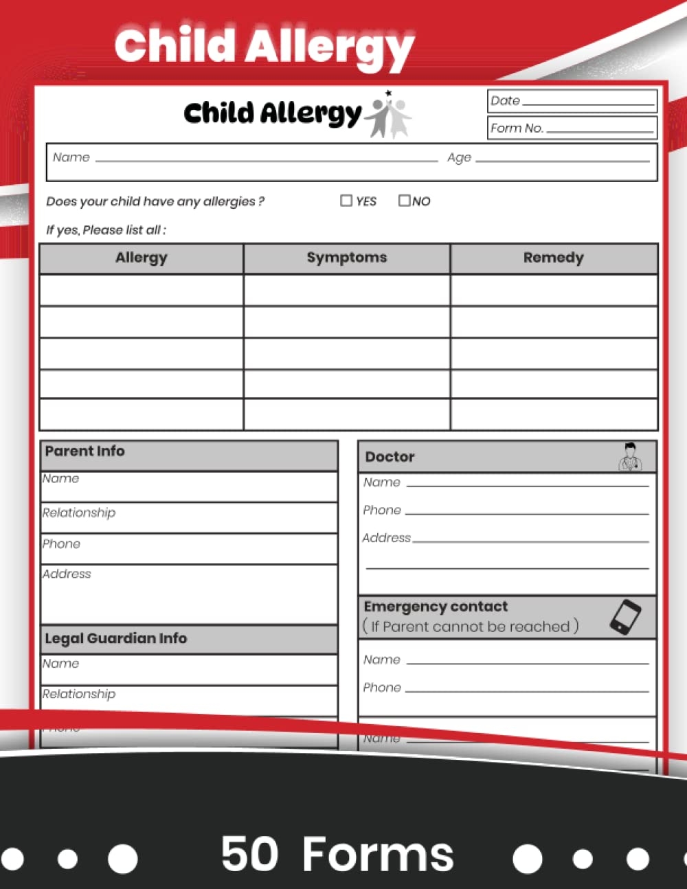 Printable Food Allergy Form Template