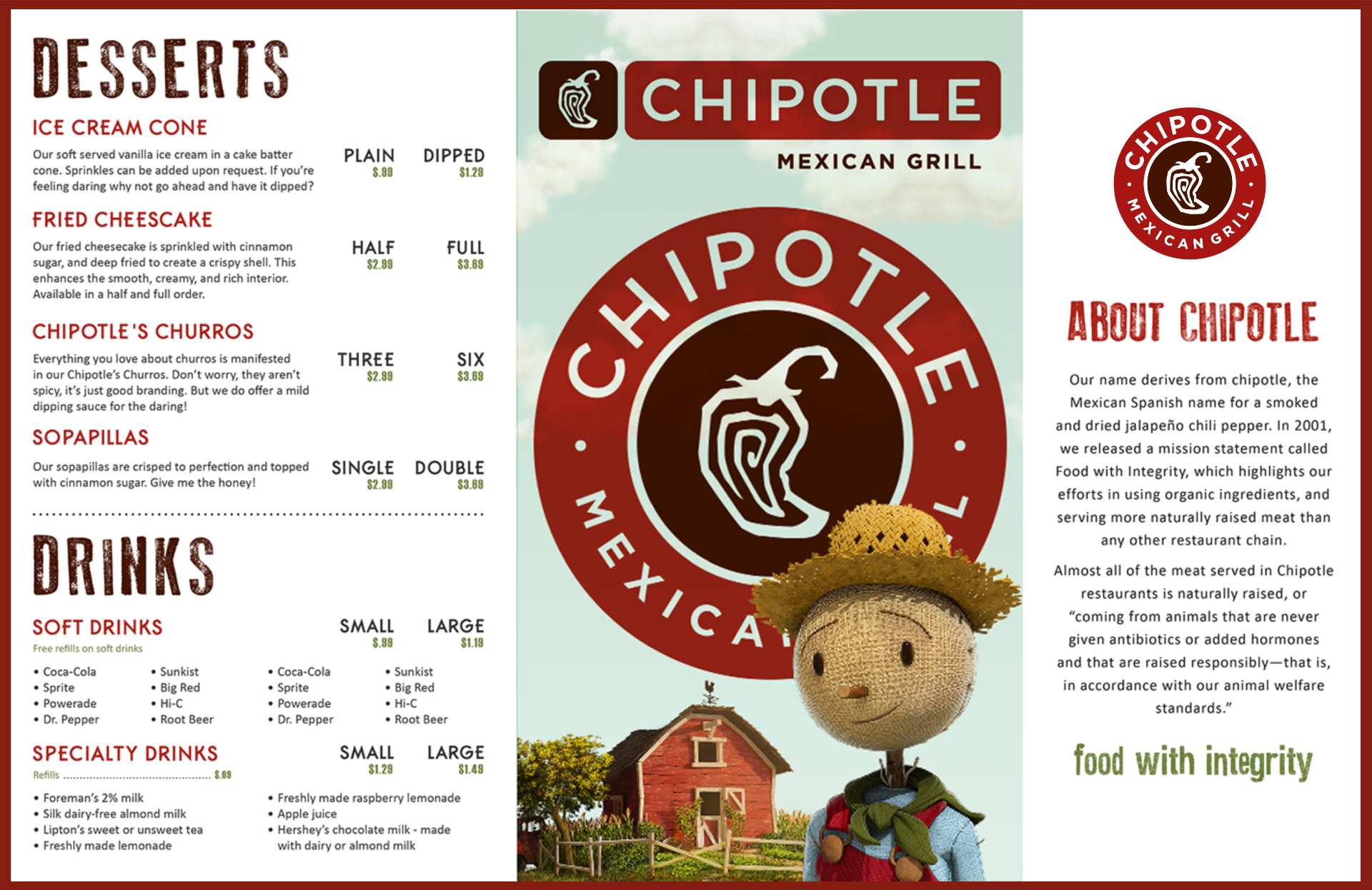 Chipotle Menu 10 Free PDF Printables Printablee