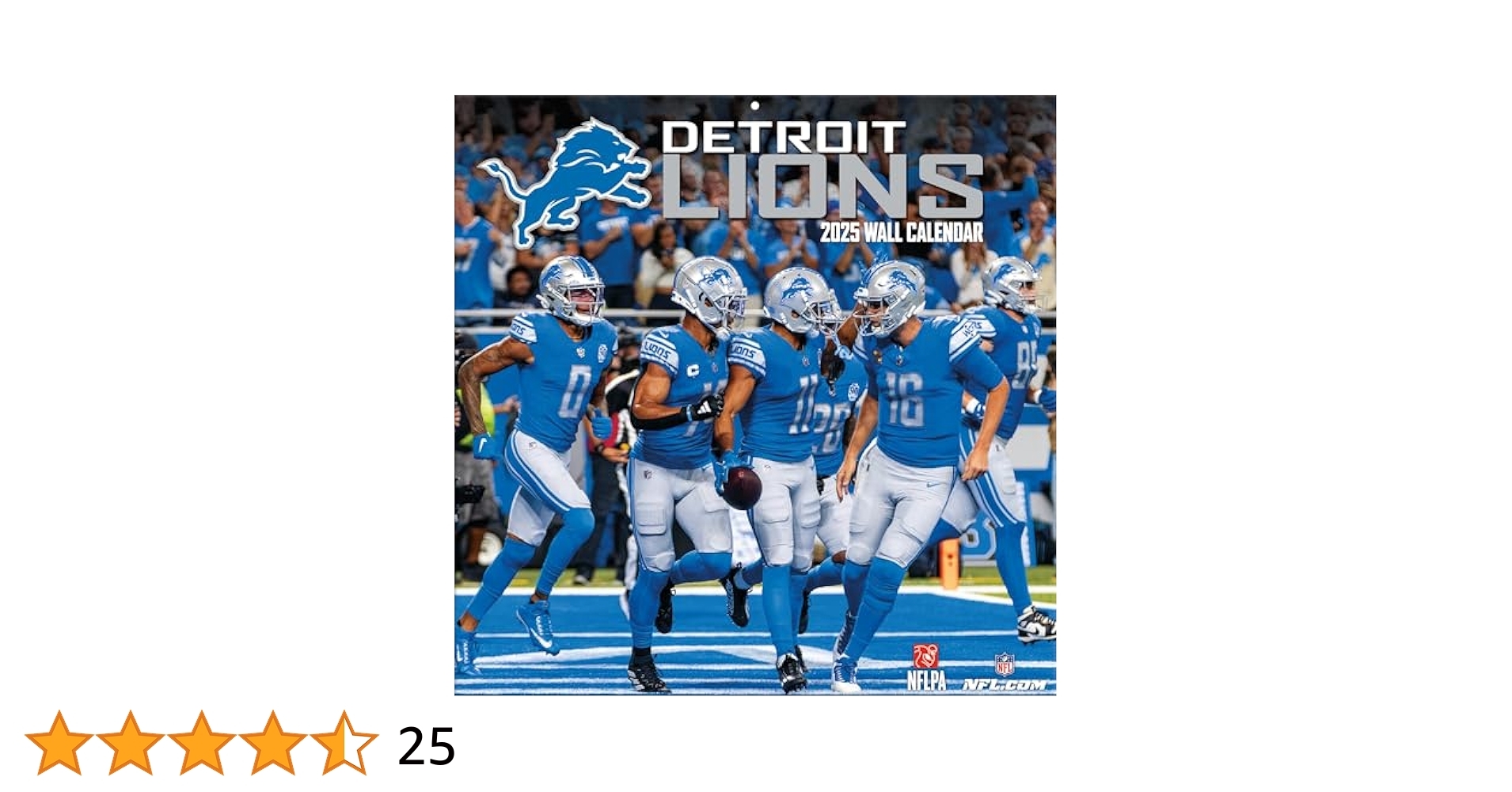 Detroit Lions 2025 12x12 Team Wall Calendar Amazon sg Books