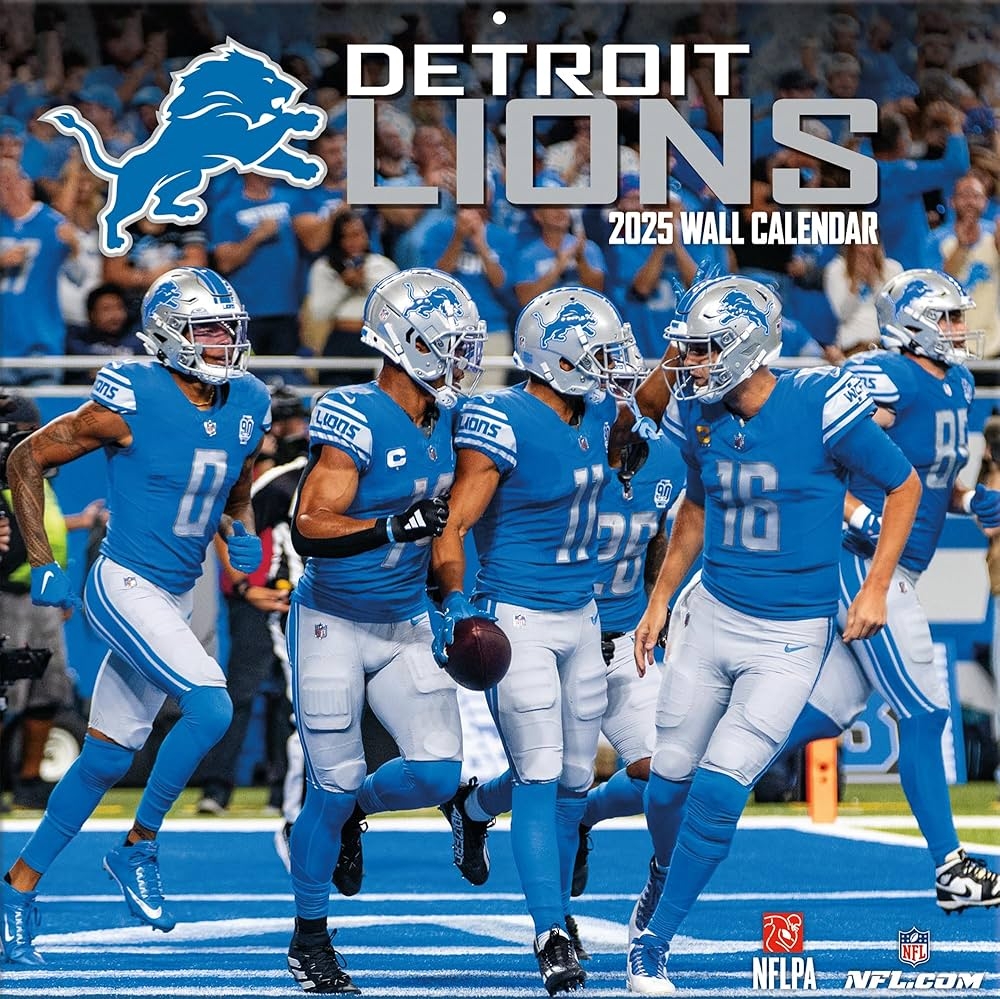 Detroit Lions 2025 12x12 Team Wall Calendar Amazon sg Books