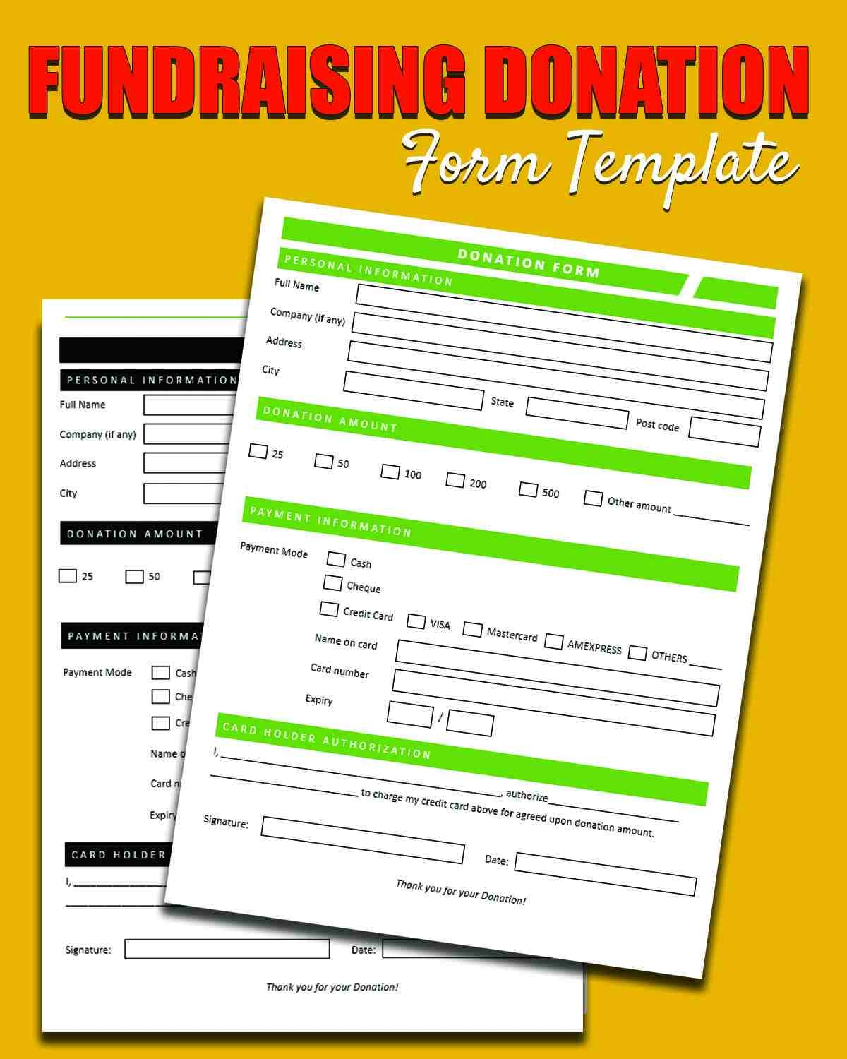 Printable Donation Form