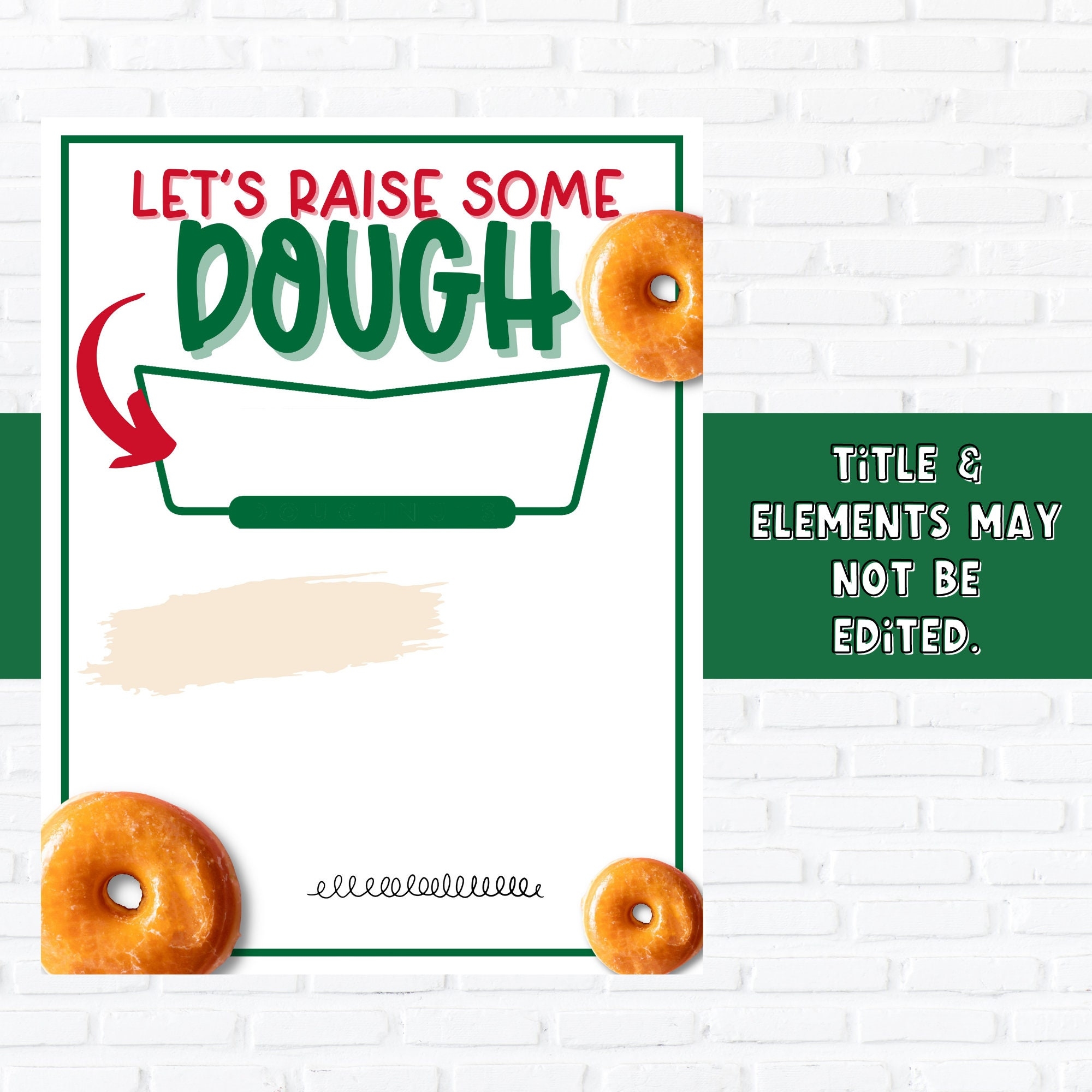 Downloadable Printable Krispy Kreme Fundraiser Form