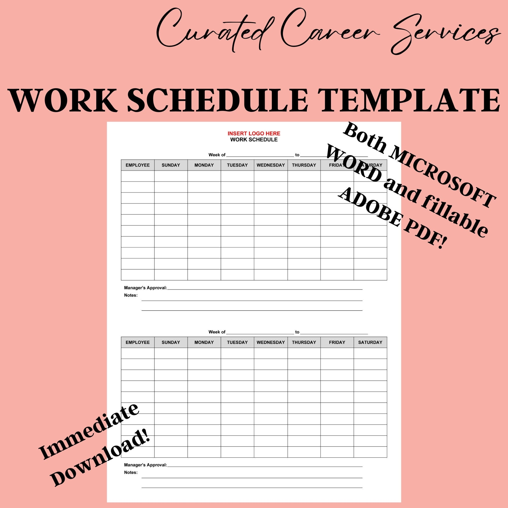 Employee Availability Form Etsy