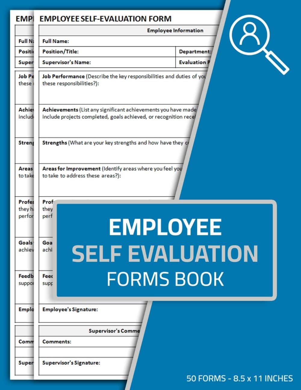 Employee Self Evaluation Forms Book Employee Self Assessment Form For Performance Appraisal 50 Forms Publishing Lmkli SE Amazon Books
