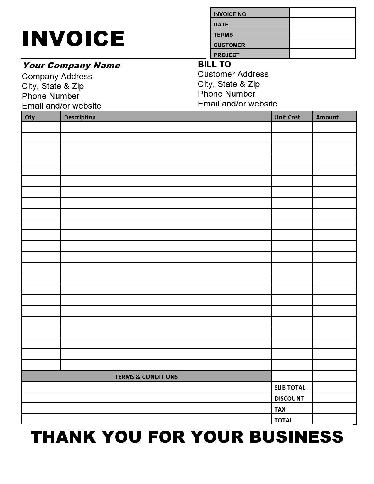 Estimate Invoice Template PLATINUM PDF Business Printable Simple Estimate Invoice Template Form Etsy UK
