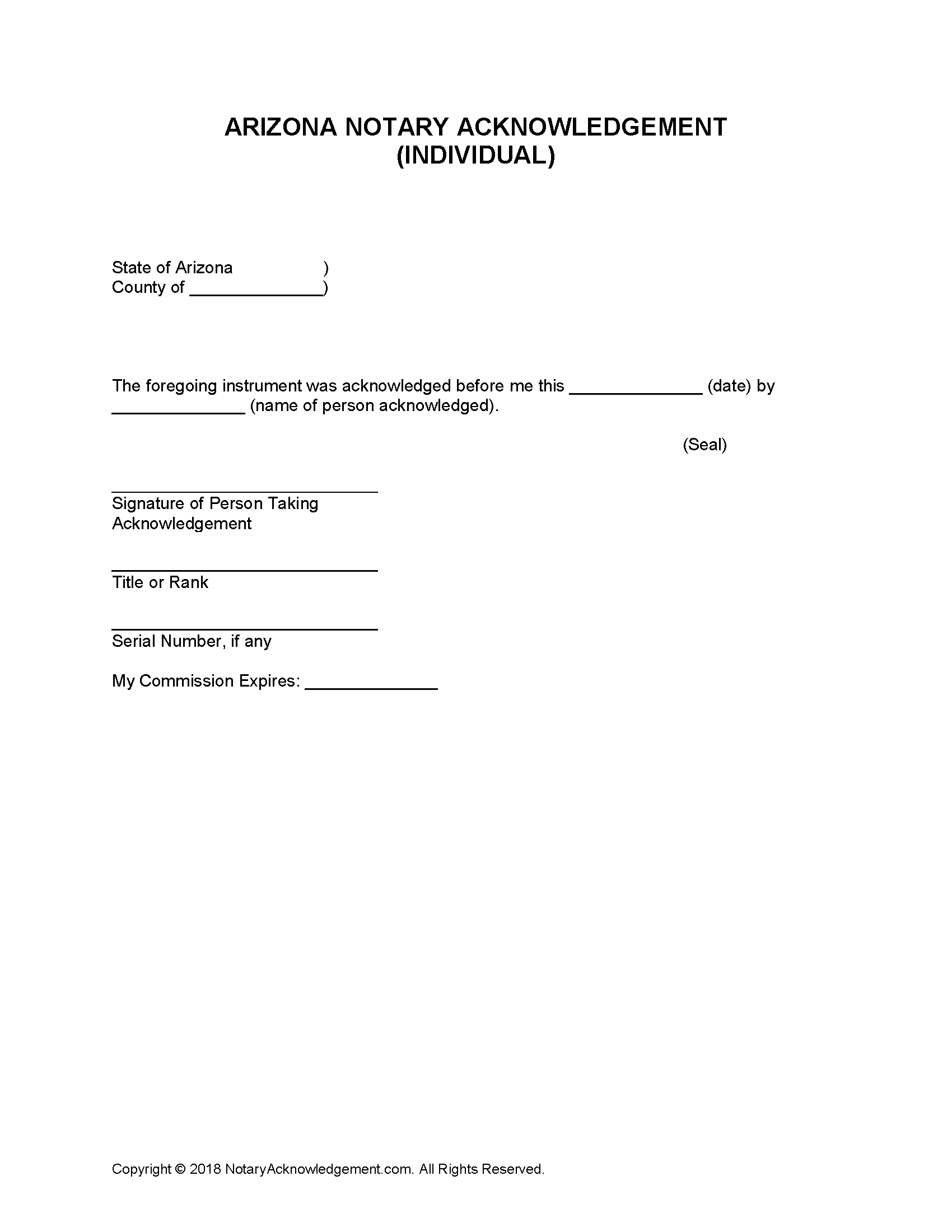 Free Printable Notary Forms