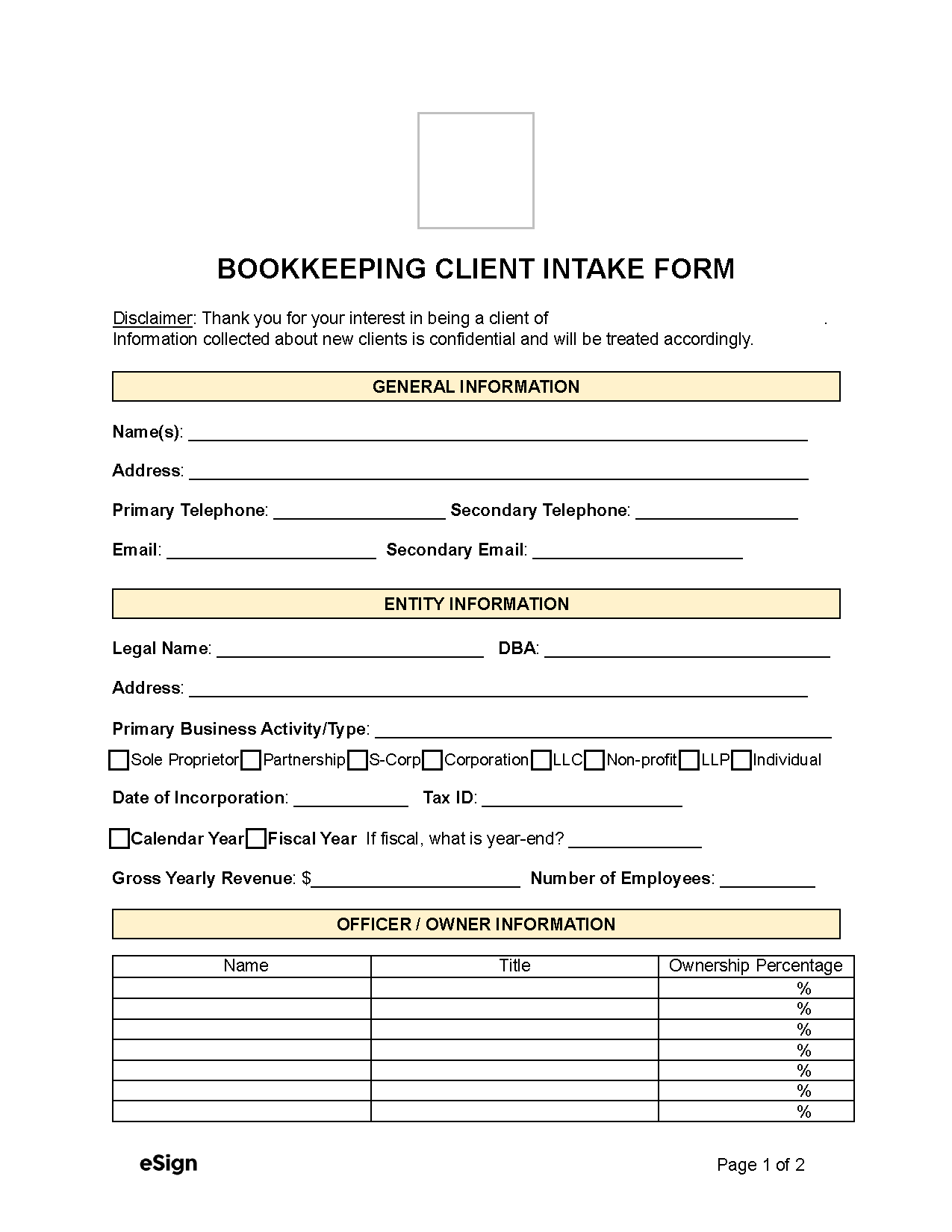 Free Client Intake Forms 35 PDF Word