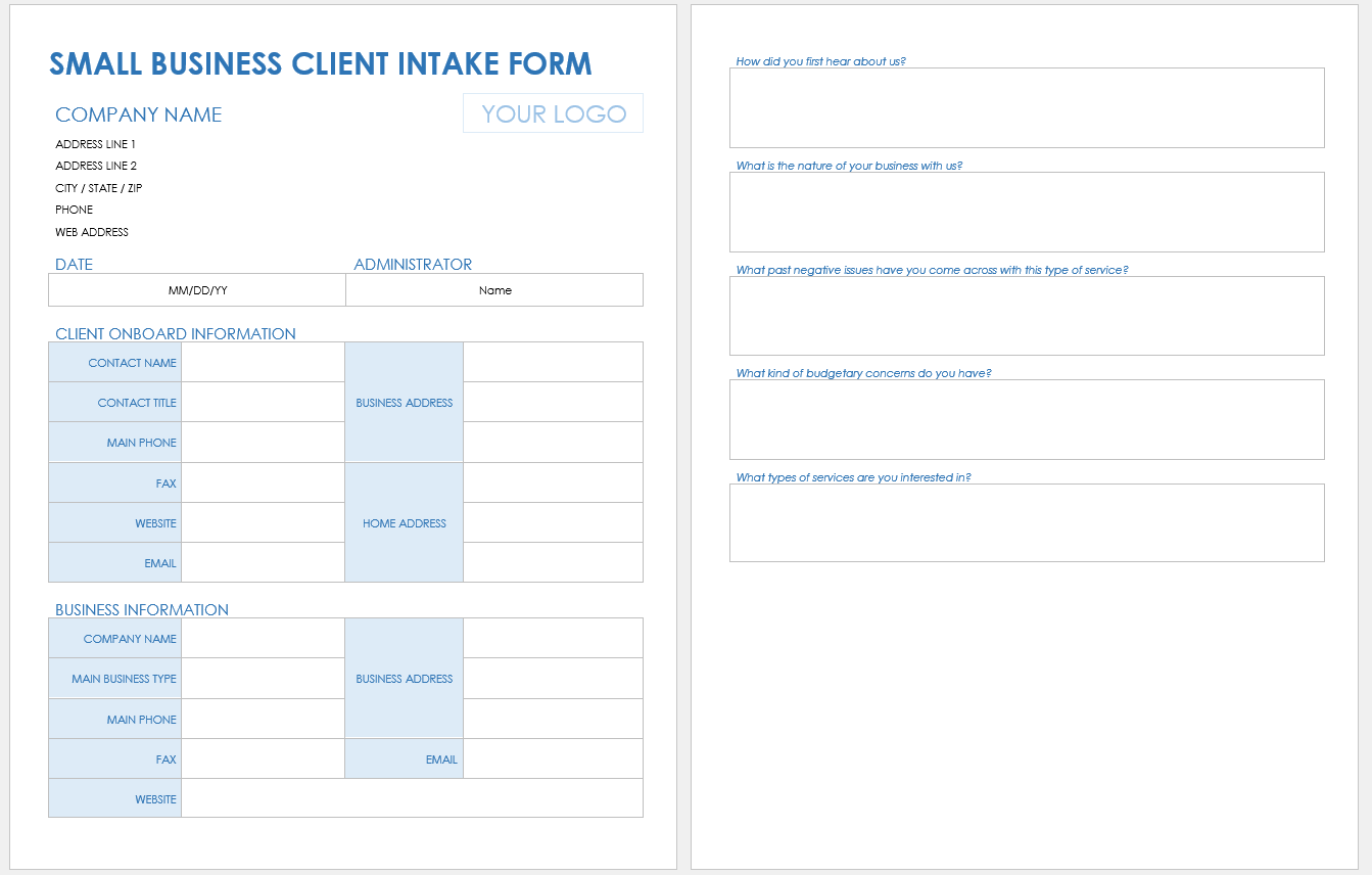 Printable Business Forms