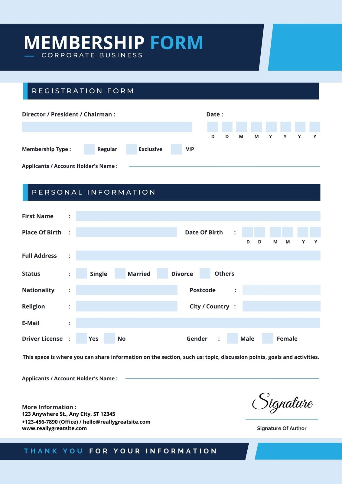 Free Form Document Templates To Customize And Print Canva
