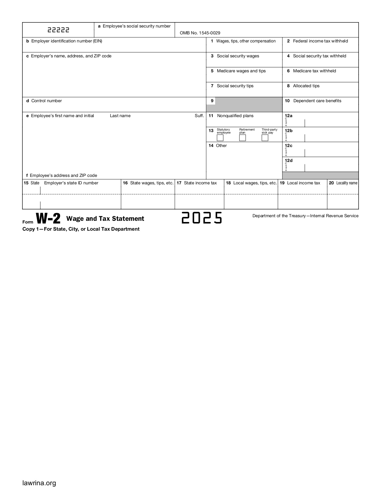 Free Form W 2 Template Download PDF Lawrina