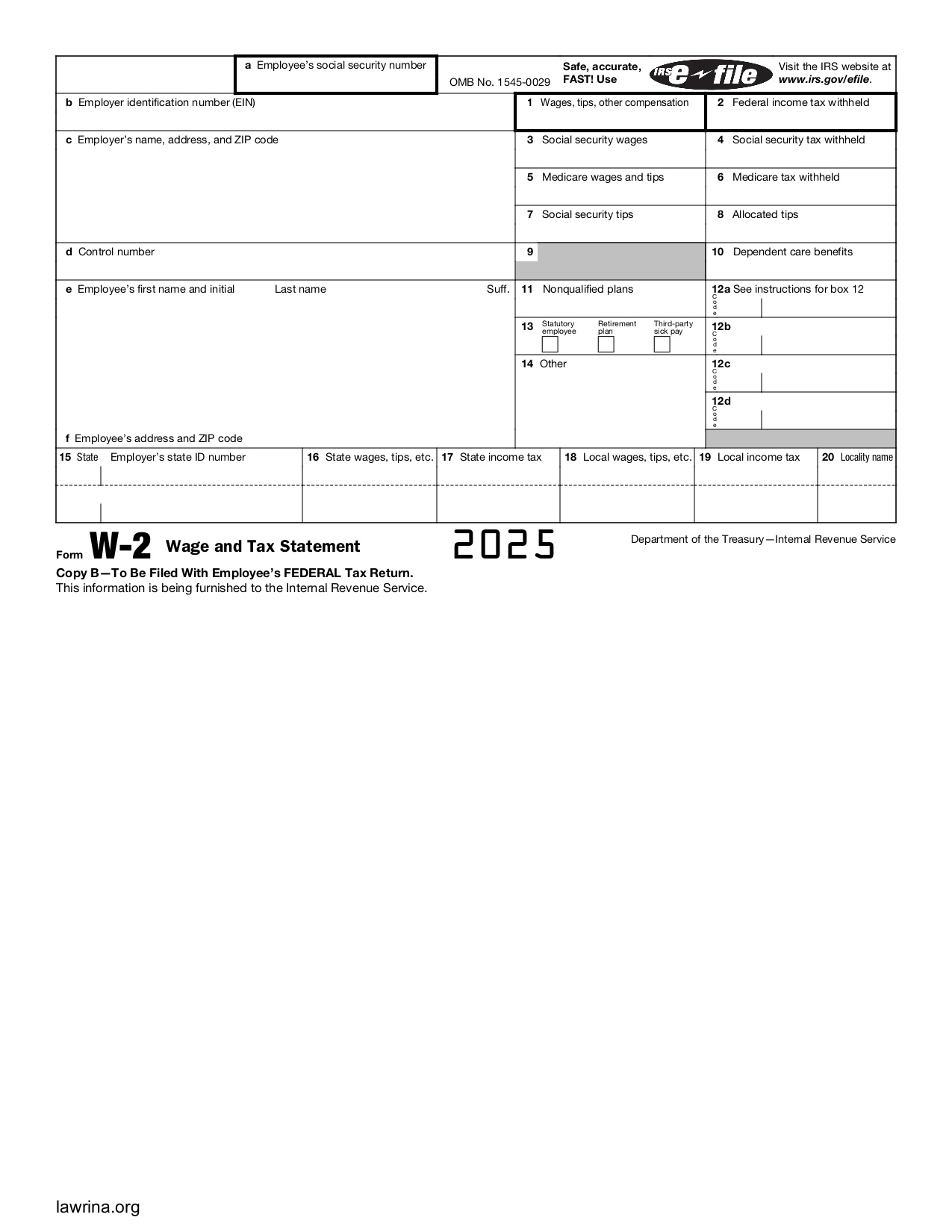 Free Form W 2 Template Download PDF Lawrina