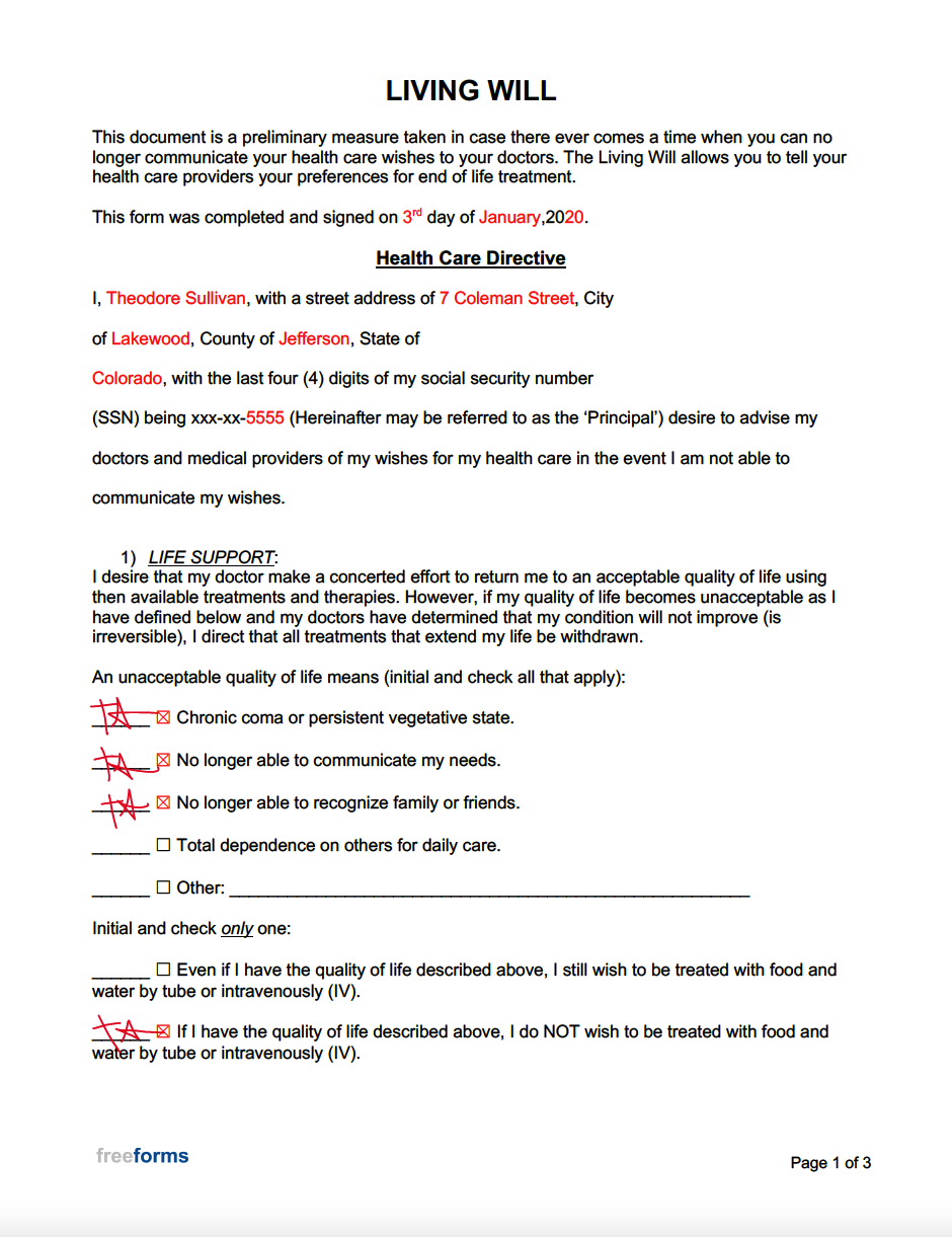Printable Will Forms Pdf