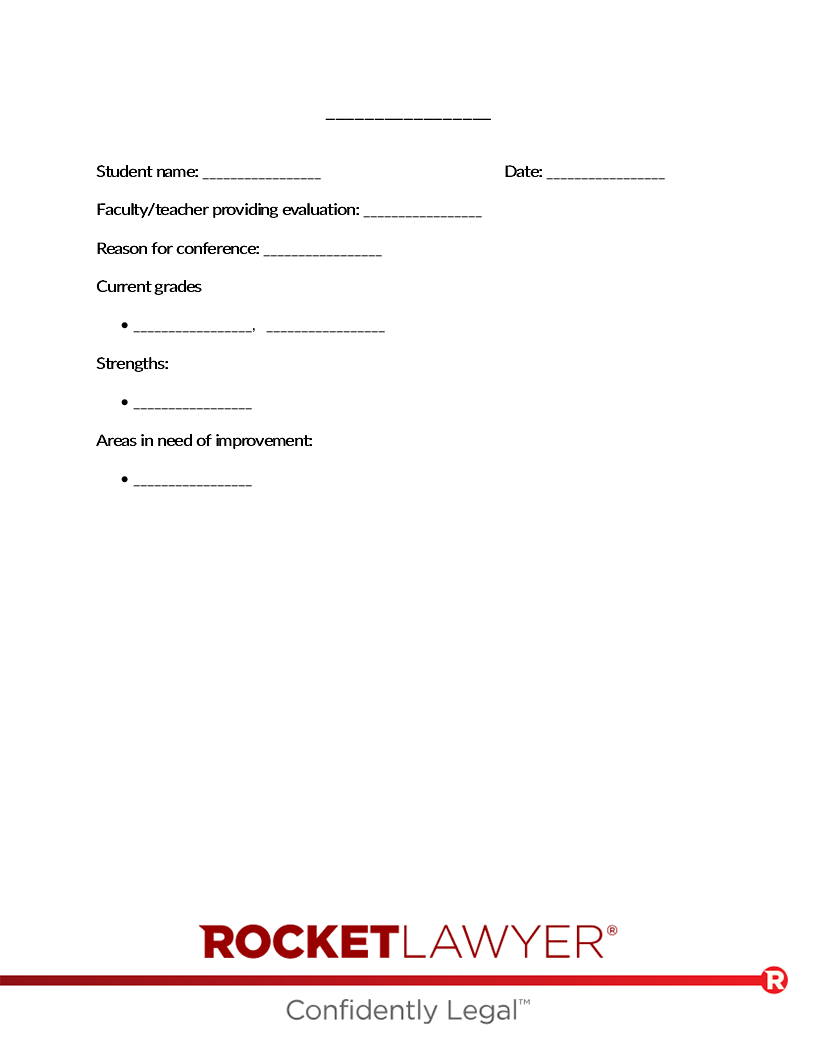 Free Printable Parent Teacher Conference Forms
