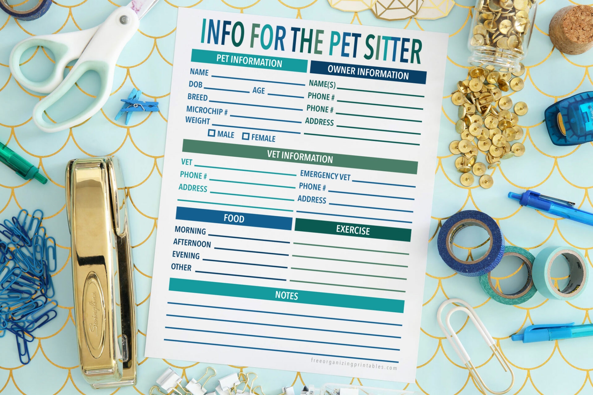 Free Printable Pet Sitting Forms