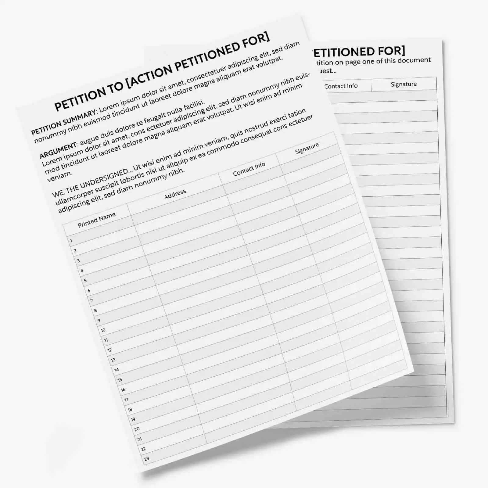 Free Printable Petition Template Free Printables Online
