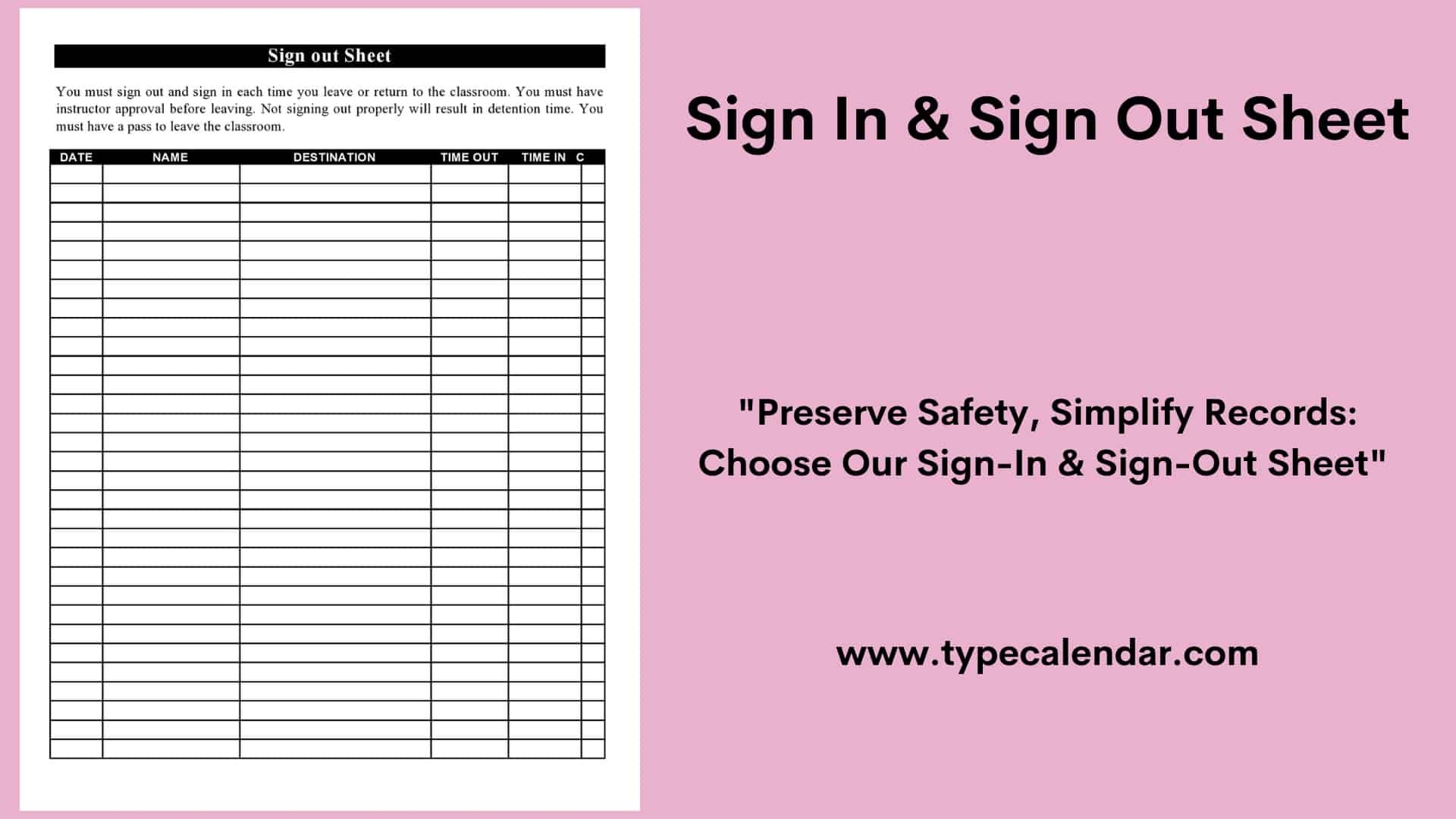 Free Printable Sign In Forms