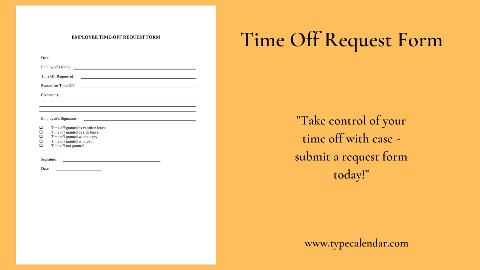 Free Printable Time Off Request Form