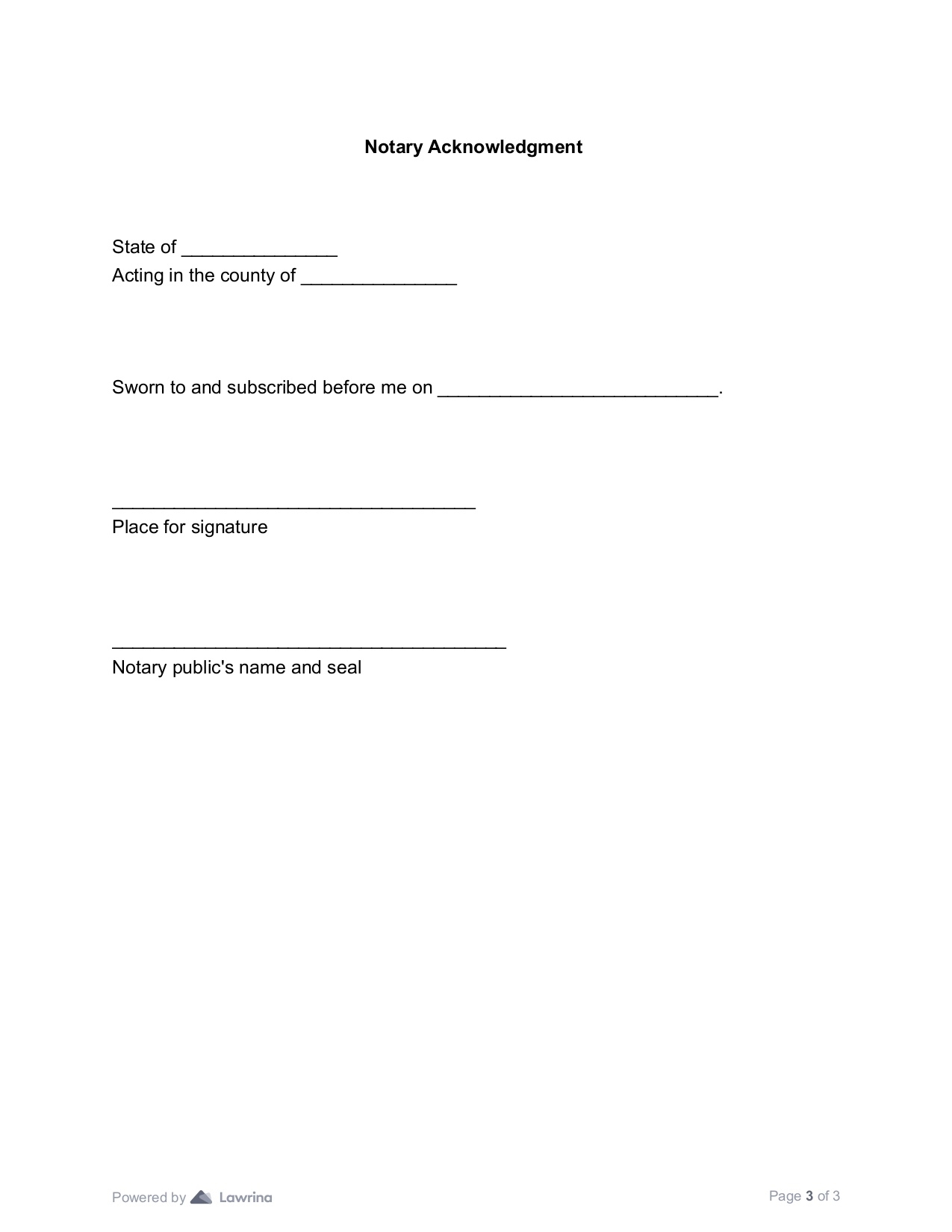 General Affidavit Form Affidavits 16 PDF Lawrina