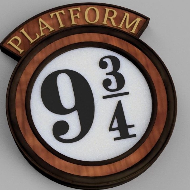 Harry Potter 9 3 4 Platform Sign Von GLeZz Kostenloses STL Modell Herunterladen Printables
