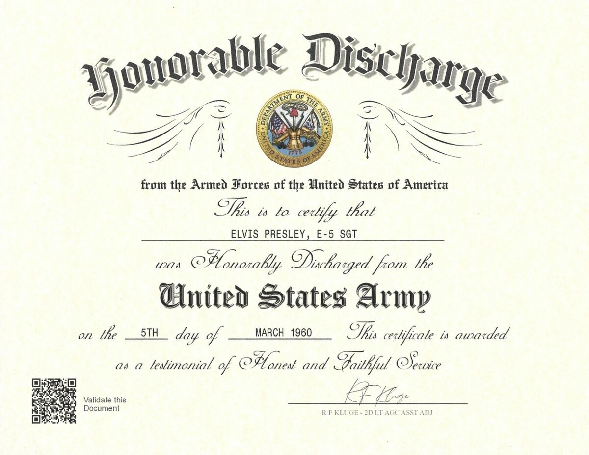 Honorable Discharge Certificate W DD214 Military United States USA Vet EBay